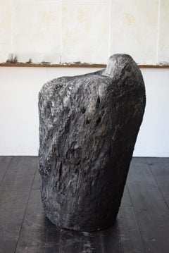 Japanese Wooden Block High Stool / Primitive Chair / Wabisabi Seating