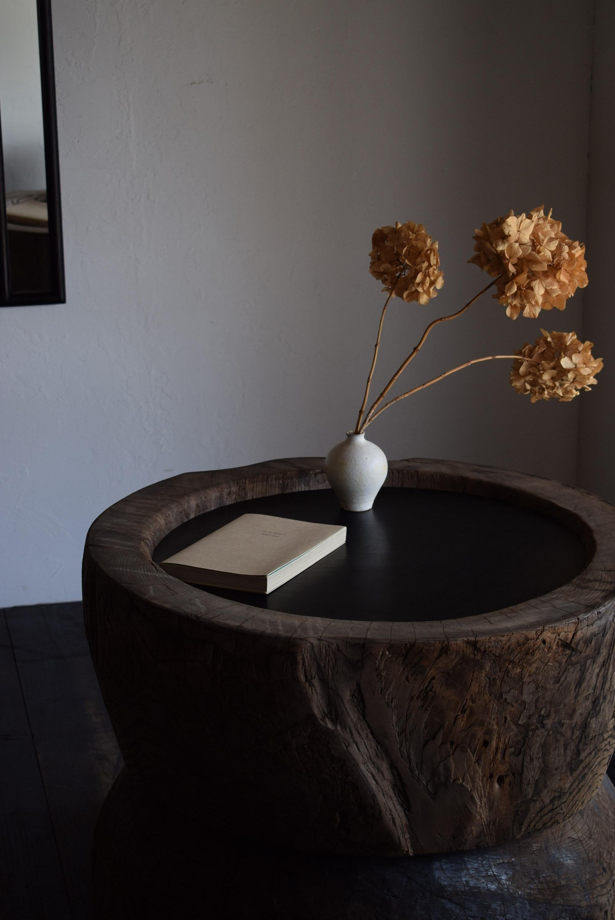 Japanischer Holzblocktisch /Wabi-Sabi Couchtisch/1900er〜 10