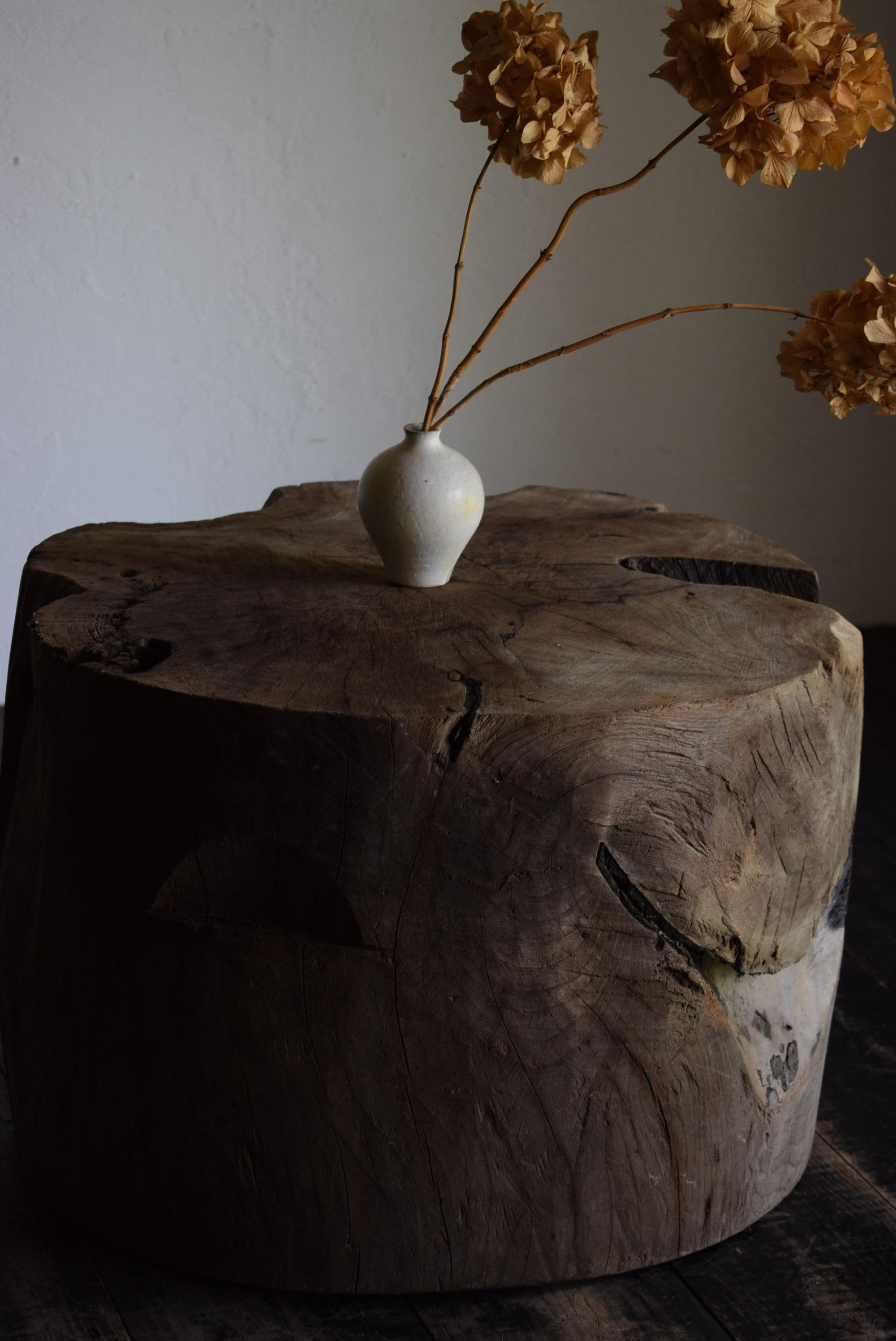 Japanese Wooden block table /wabi-sabi coffee table/1900s- For Sale 9