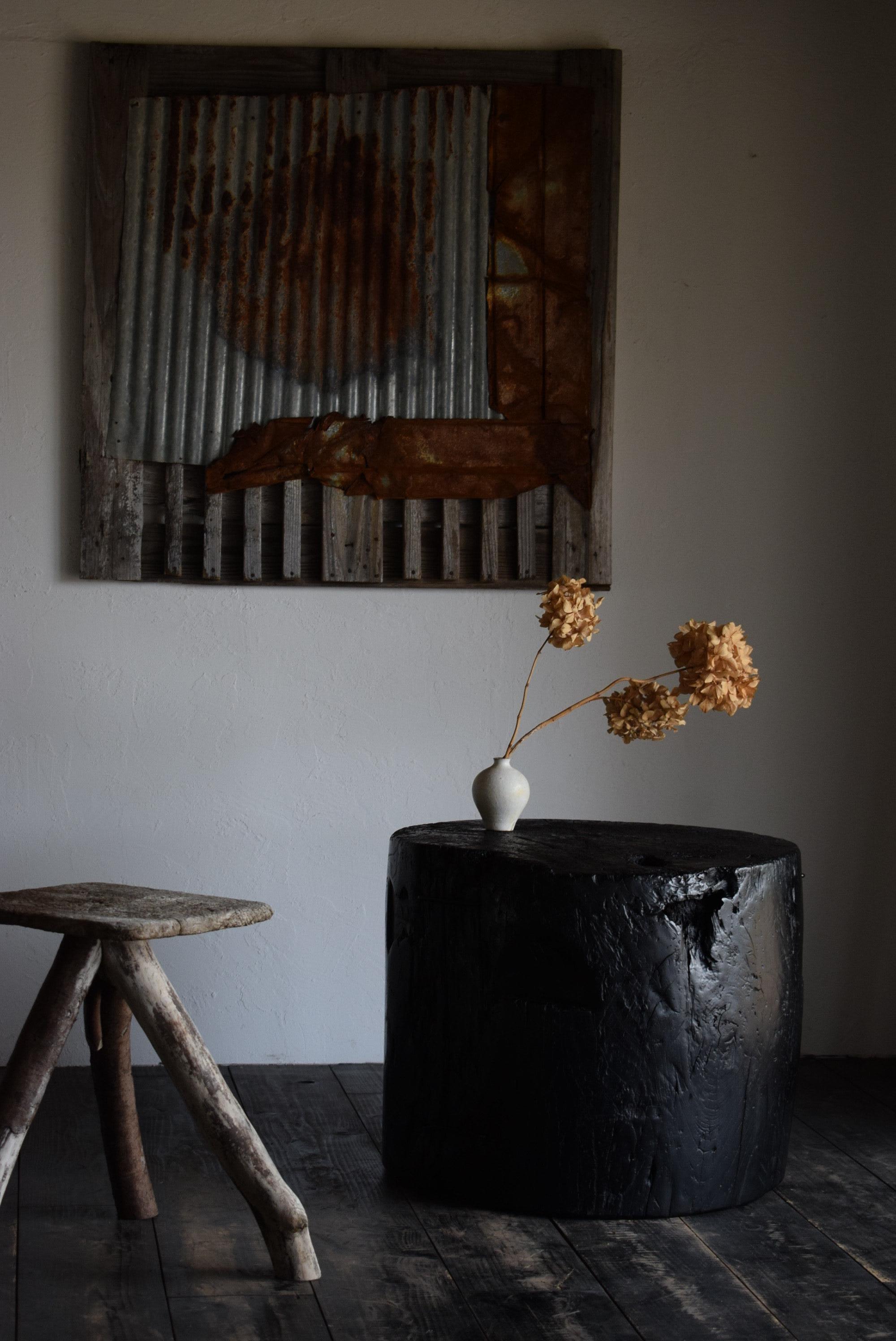 Japanischer Holzblocktisch /Wabi-Sabi Couchtisch/1900er〜 im Angebot 11