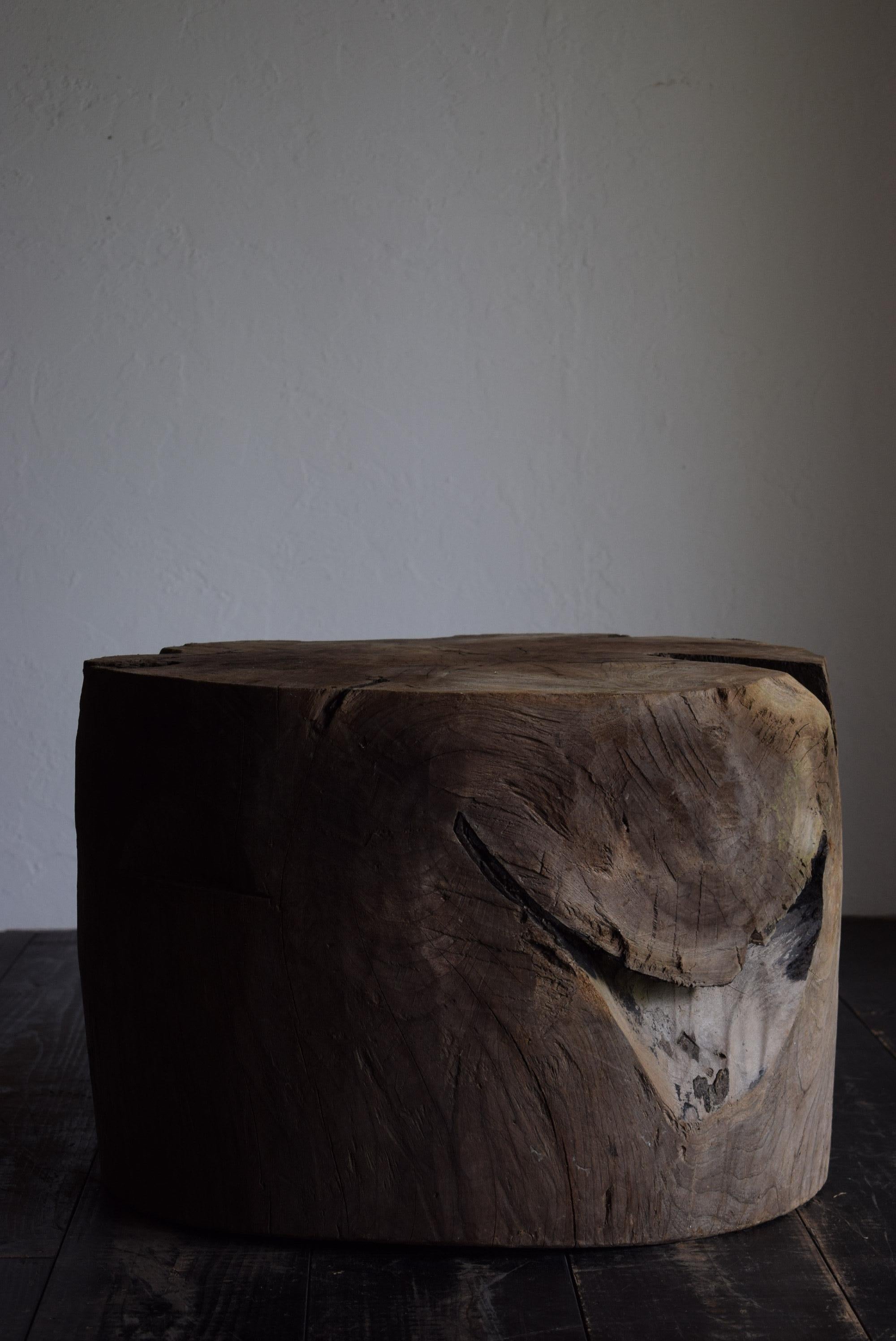 Taisho Japanese Wooden block table /wabi-sabi coffee table/1900s- For Sale
