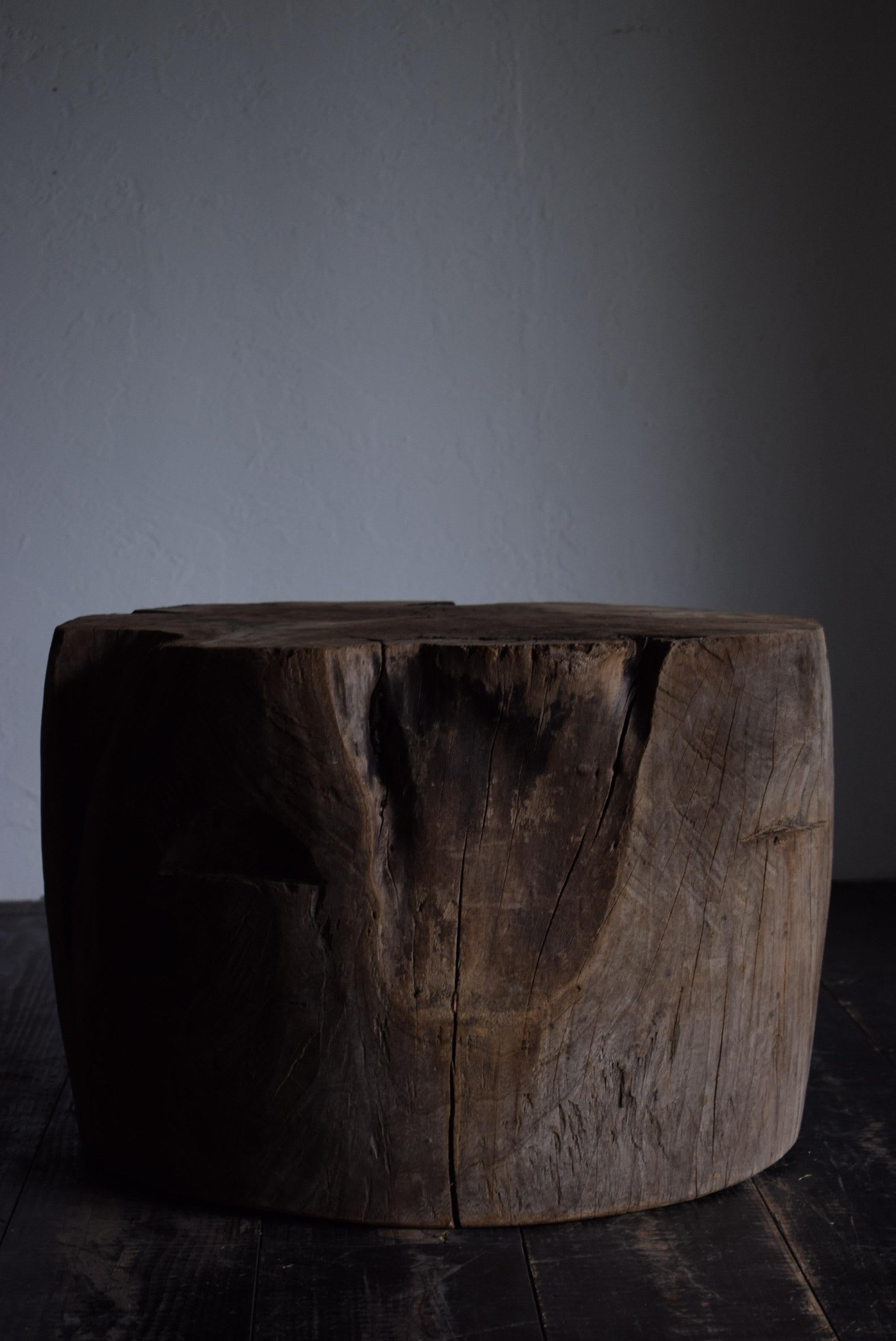 Woodwork Japanese Wooden block table /wabi-sabi coffee table/1900s- For Sale