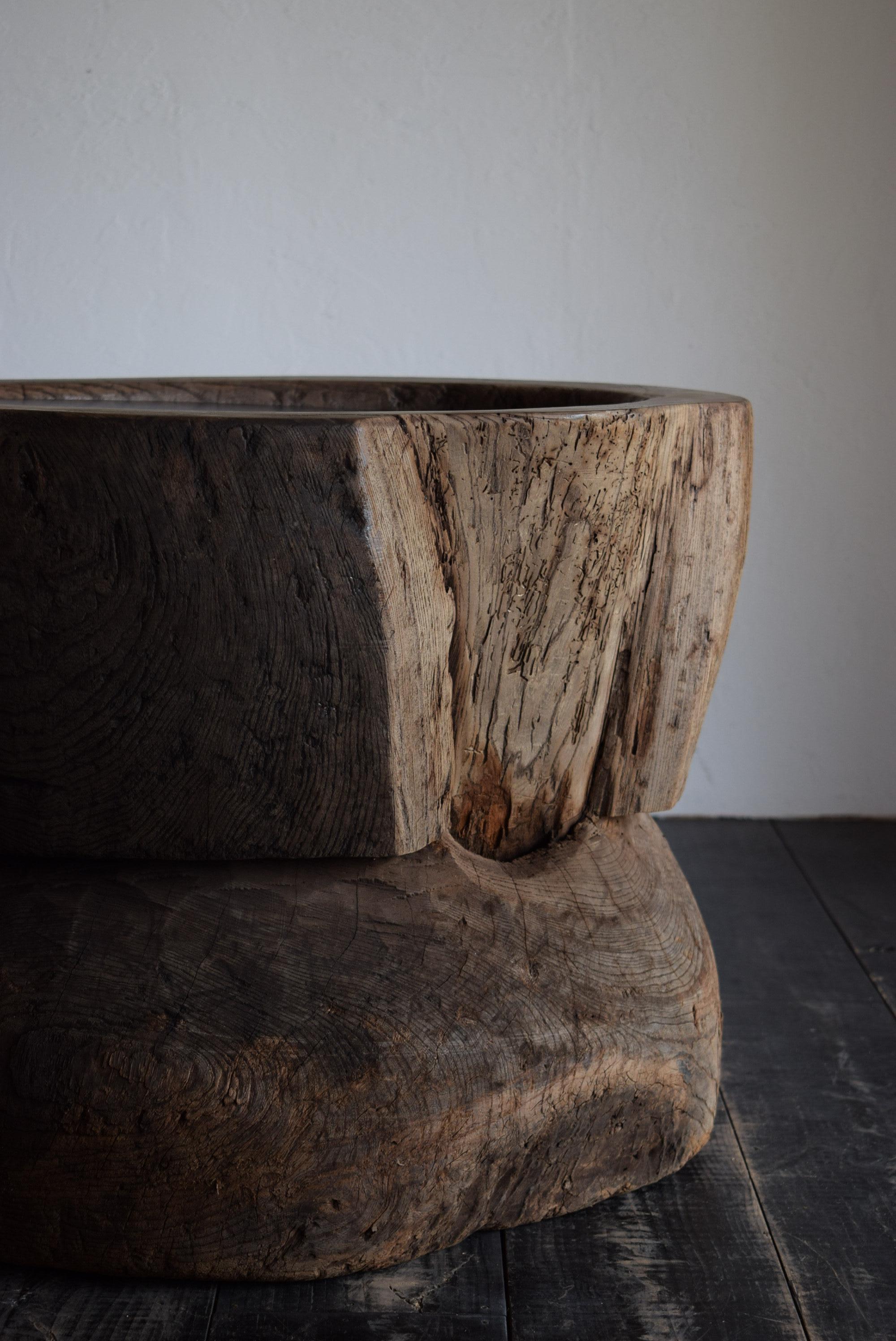 Japanischer Holzblocktisch /Wabi-Sabi Couchtisch/1900er〜 2