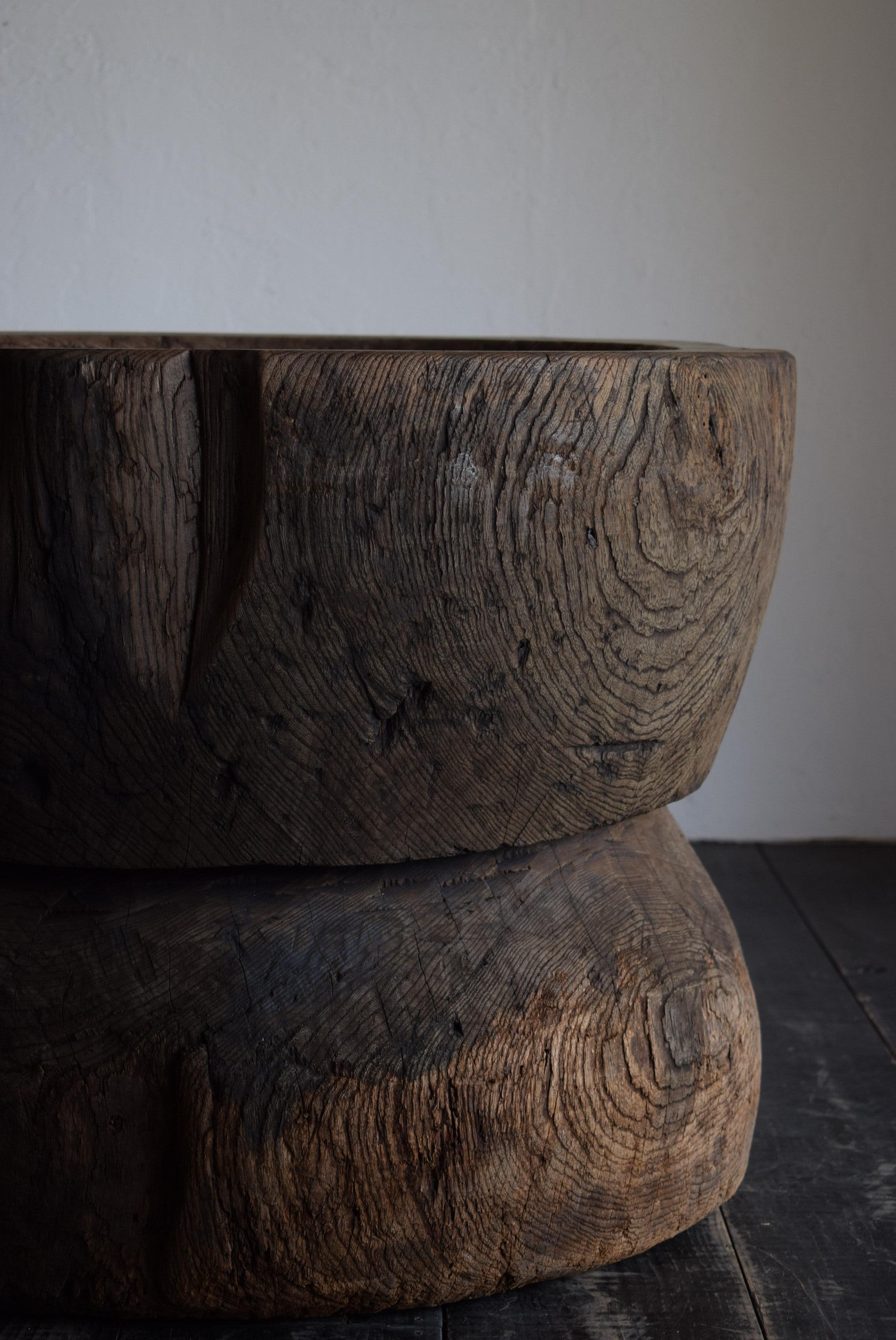 Japanischer Holzblocktisch /Wabi-Sabi Couchtisch/1900er〜 3