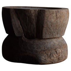 Japanischer Holzblocktisch /Wabi-Sabi Couchtisch/1900er〜