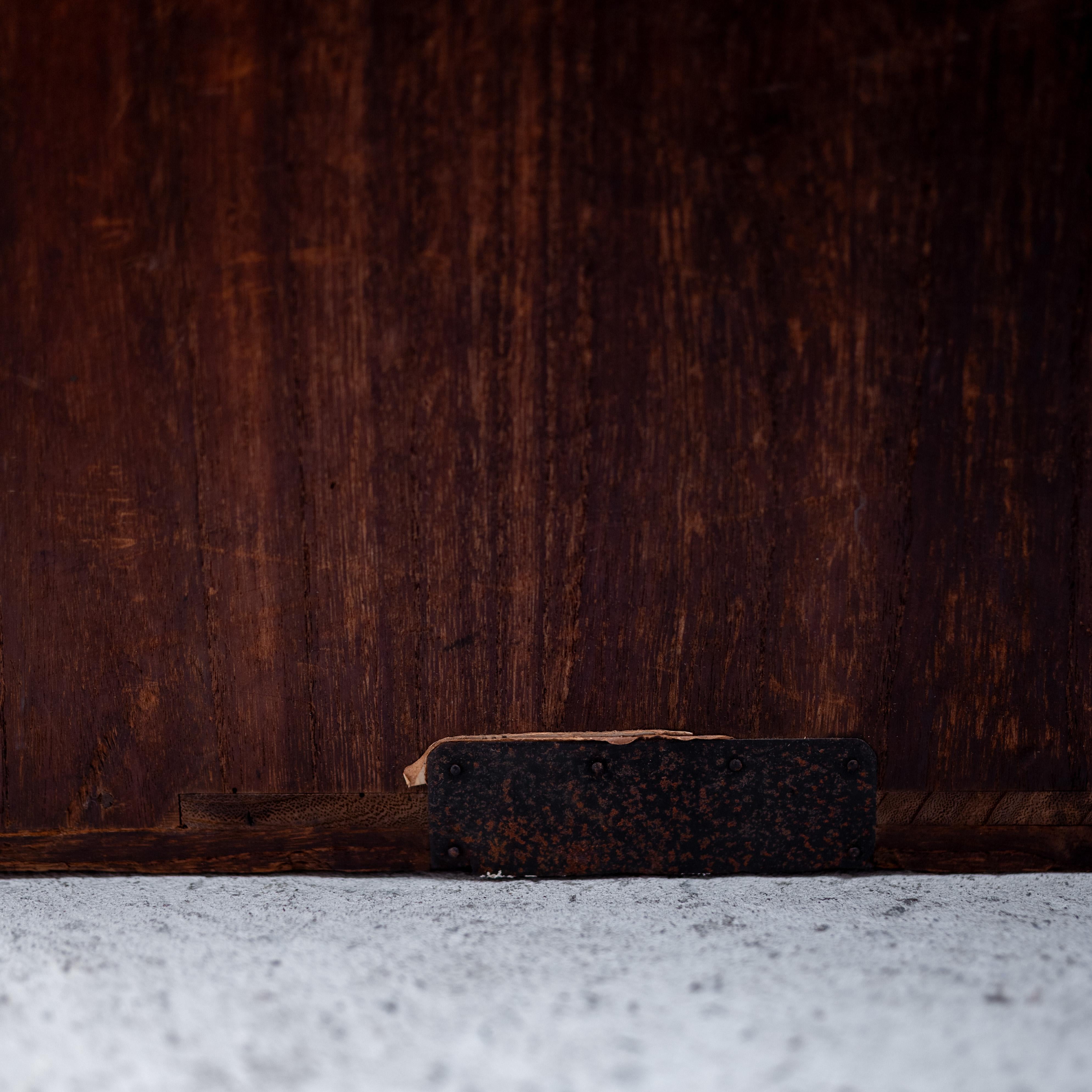 Japanese Wooden Cabinet, Early 20th Century, Japan, Wabi Sabi For Sale 14