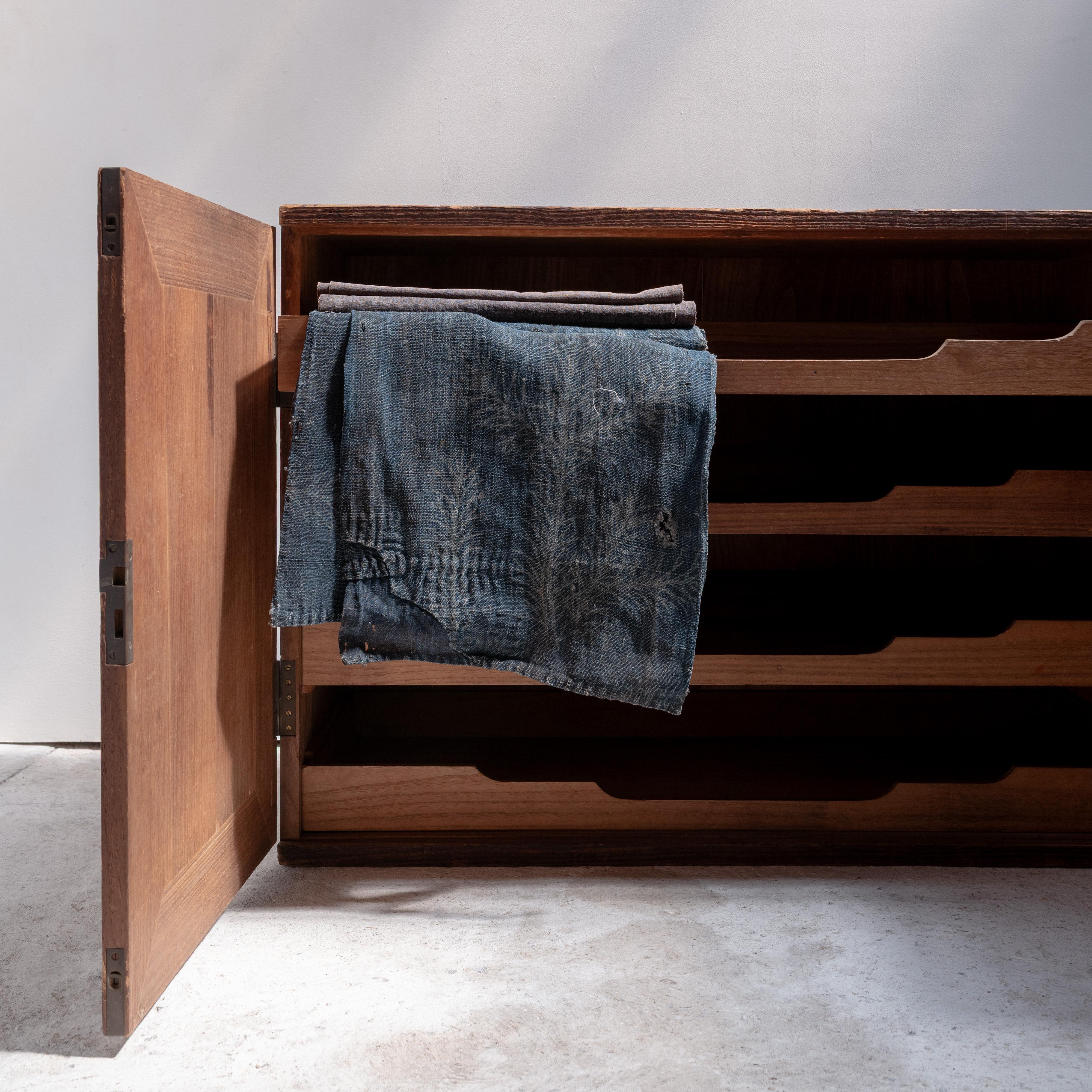 Japanese Wooden Cabinet, Early 20th Century, Japan, Wabi Sabi For Sale 1