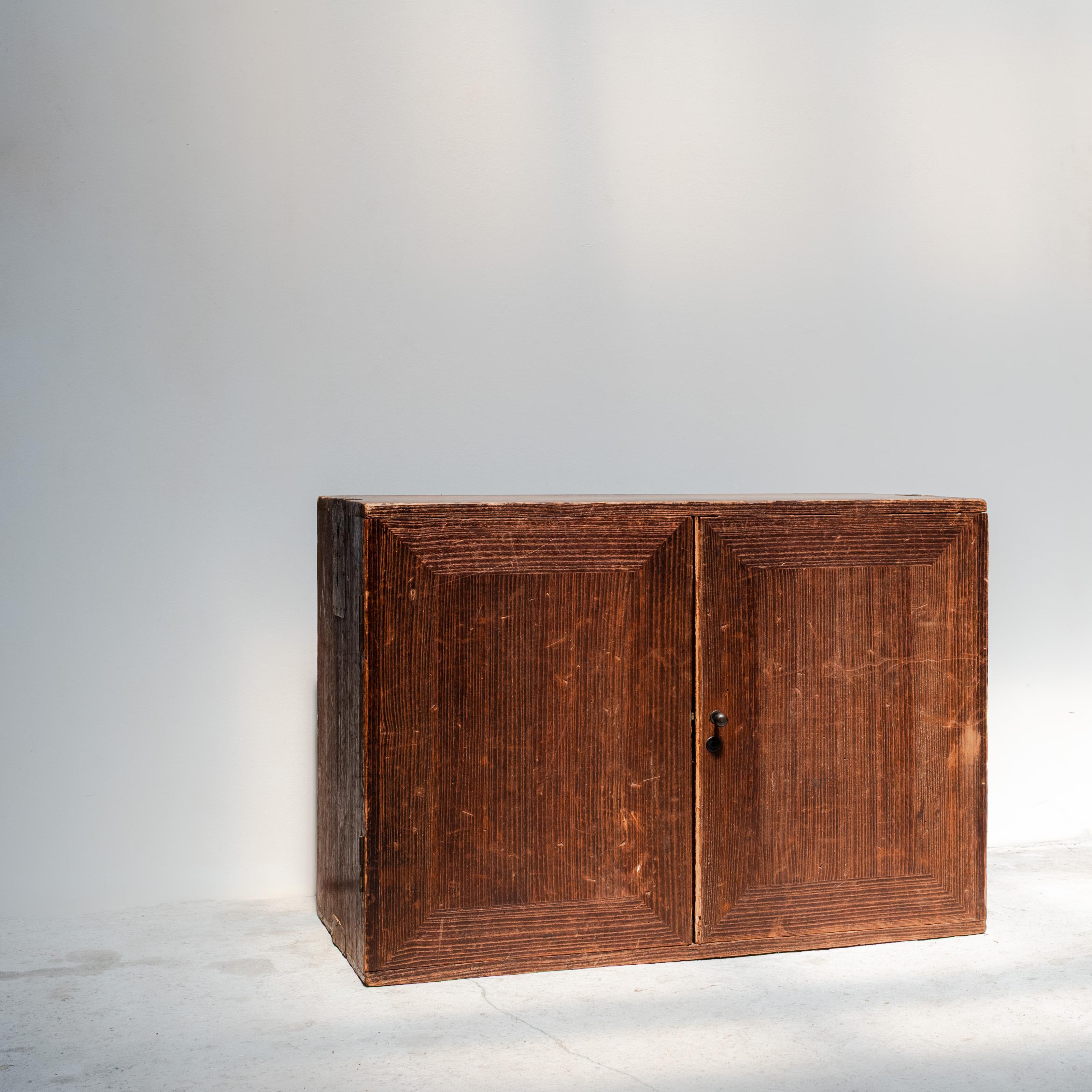 Japanese Wooden Cabinet, Early 20th Century, Japan, Wabi Sabi For Sale 2