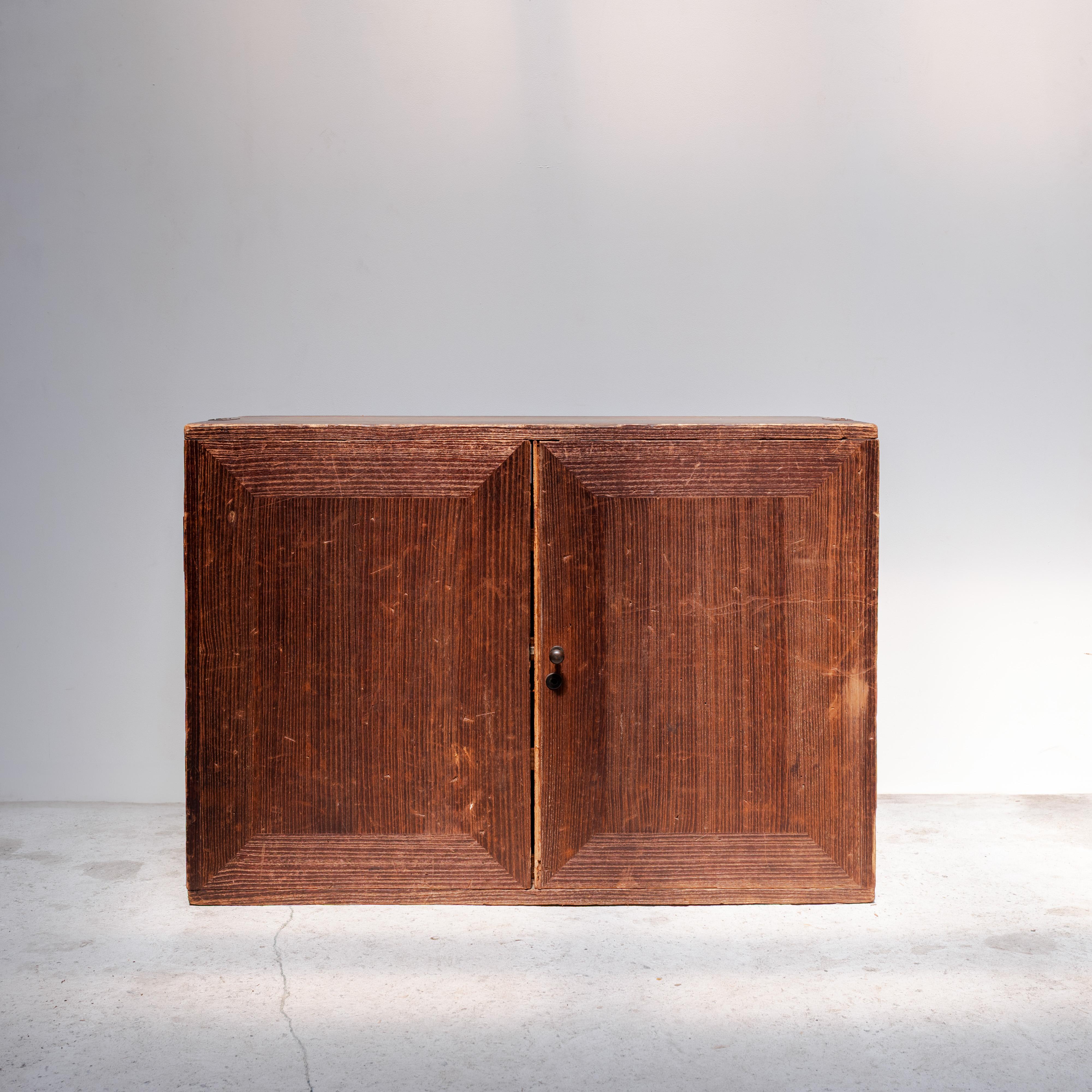 Japanese Wooden Cabinet, Early 20th Century, Japan, Wabi Sabi For Sale 3