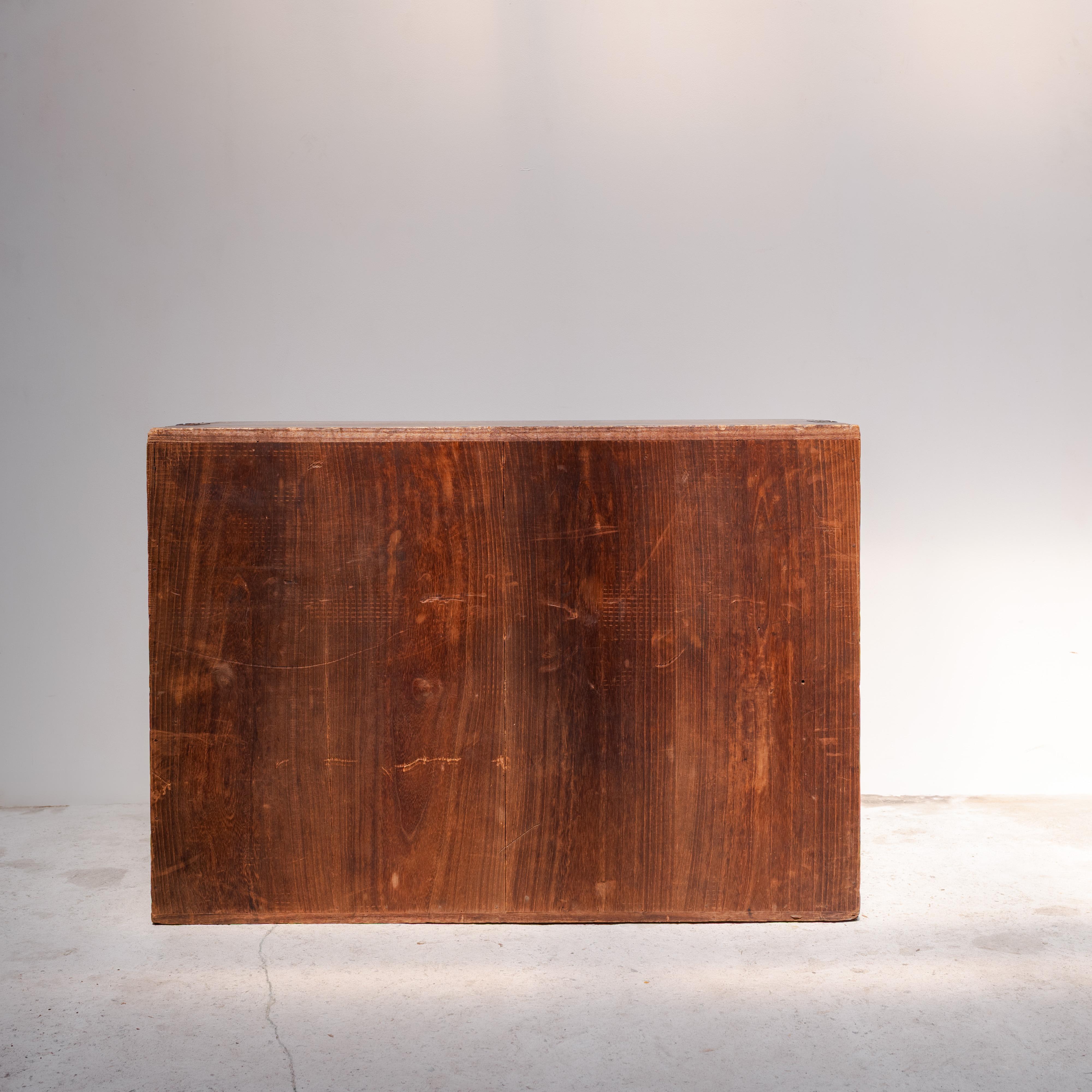 Japanese Wooden Cabinet, Early 20th Century, Japan, Wabi Sabi For Sale 6