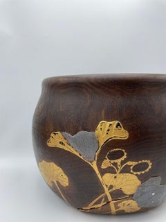 Cacharro japonés de madera de 1920 'Hecho de un árbol'