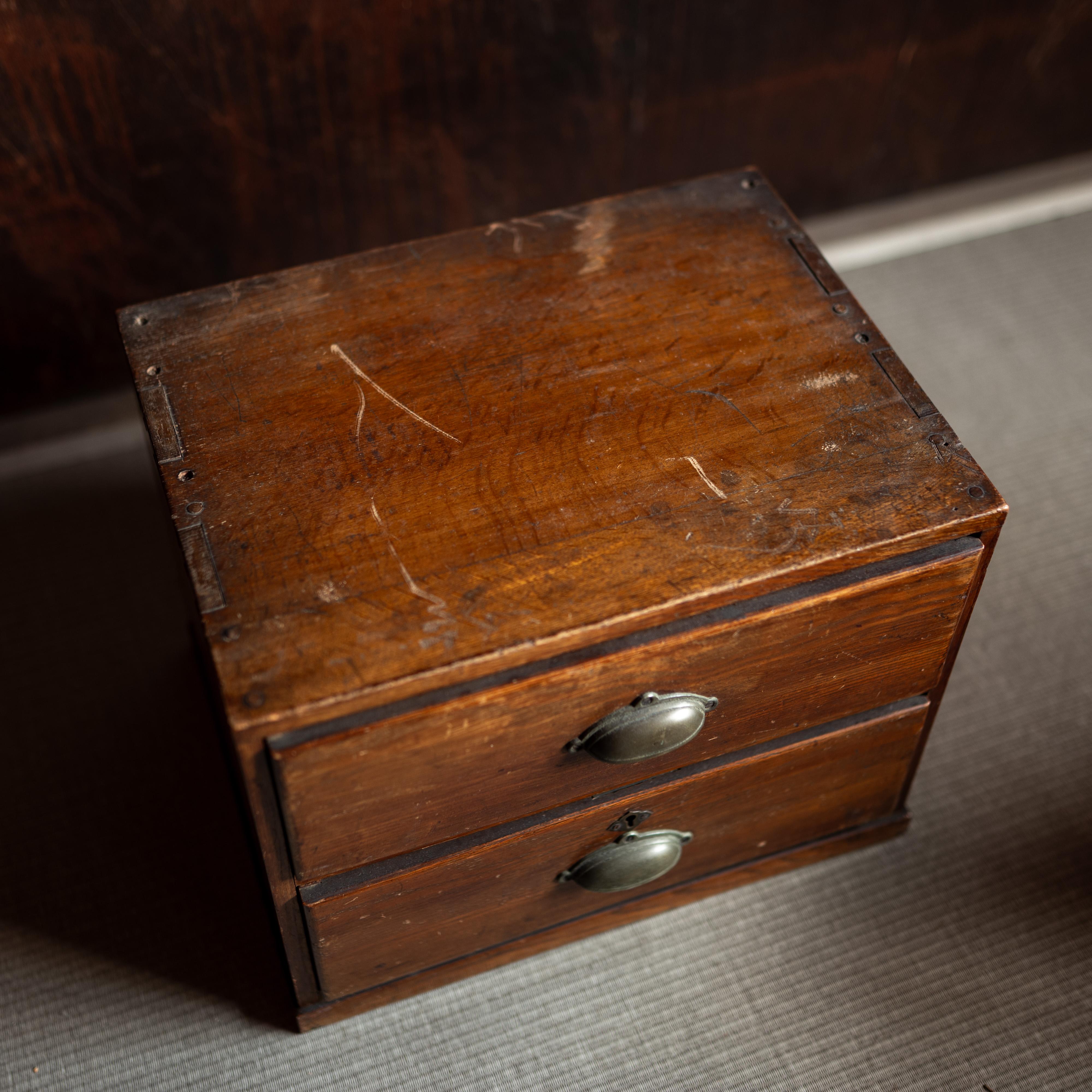 Japanese Wooden Chest of Drawers, Wabi-Sabi, Japan, 19th Century For Sale 5