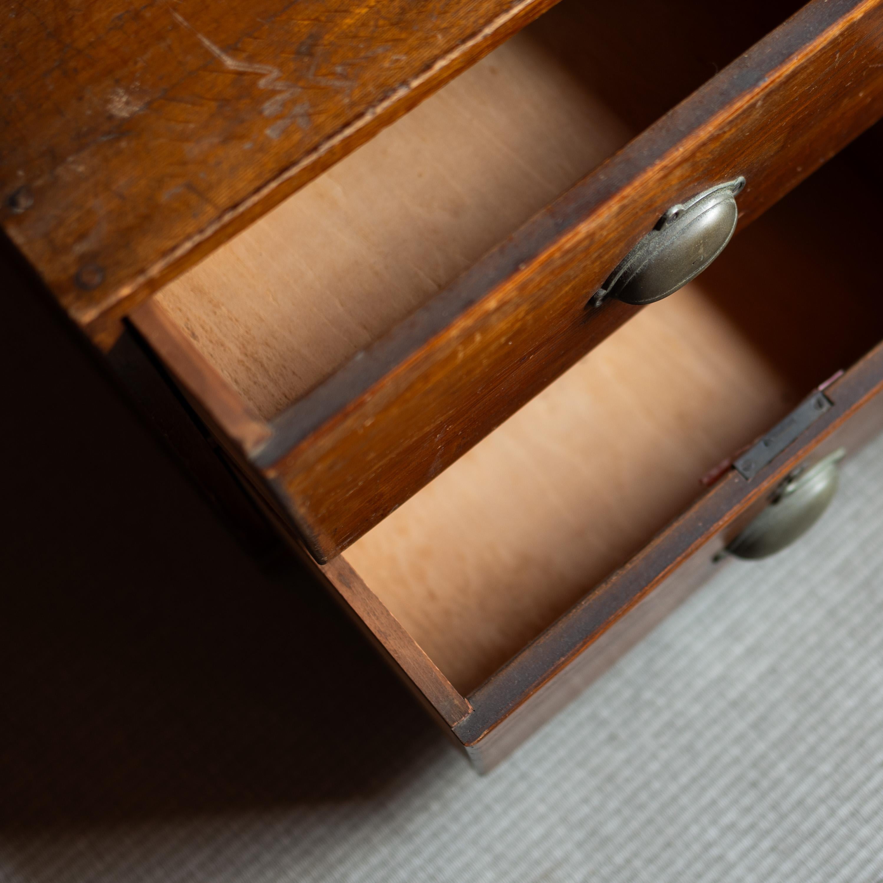 Japanese Wooden Chest of Drawers, Wabi-Sabi, Japan, 19th Century For Sale 6