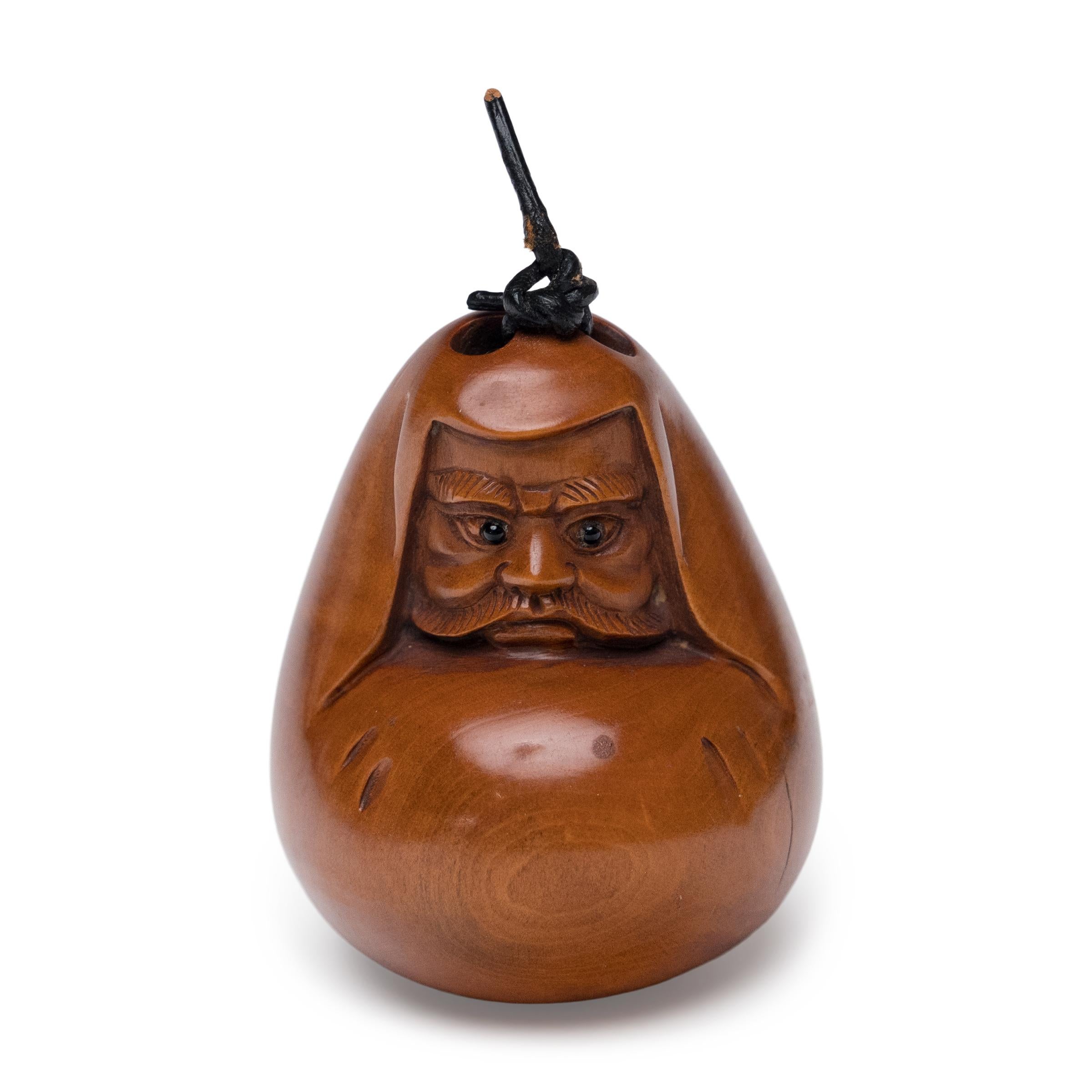 Japonais Netsuke japonais en bois Daruma, c. 1900 en vente