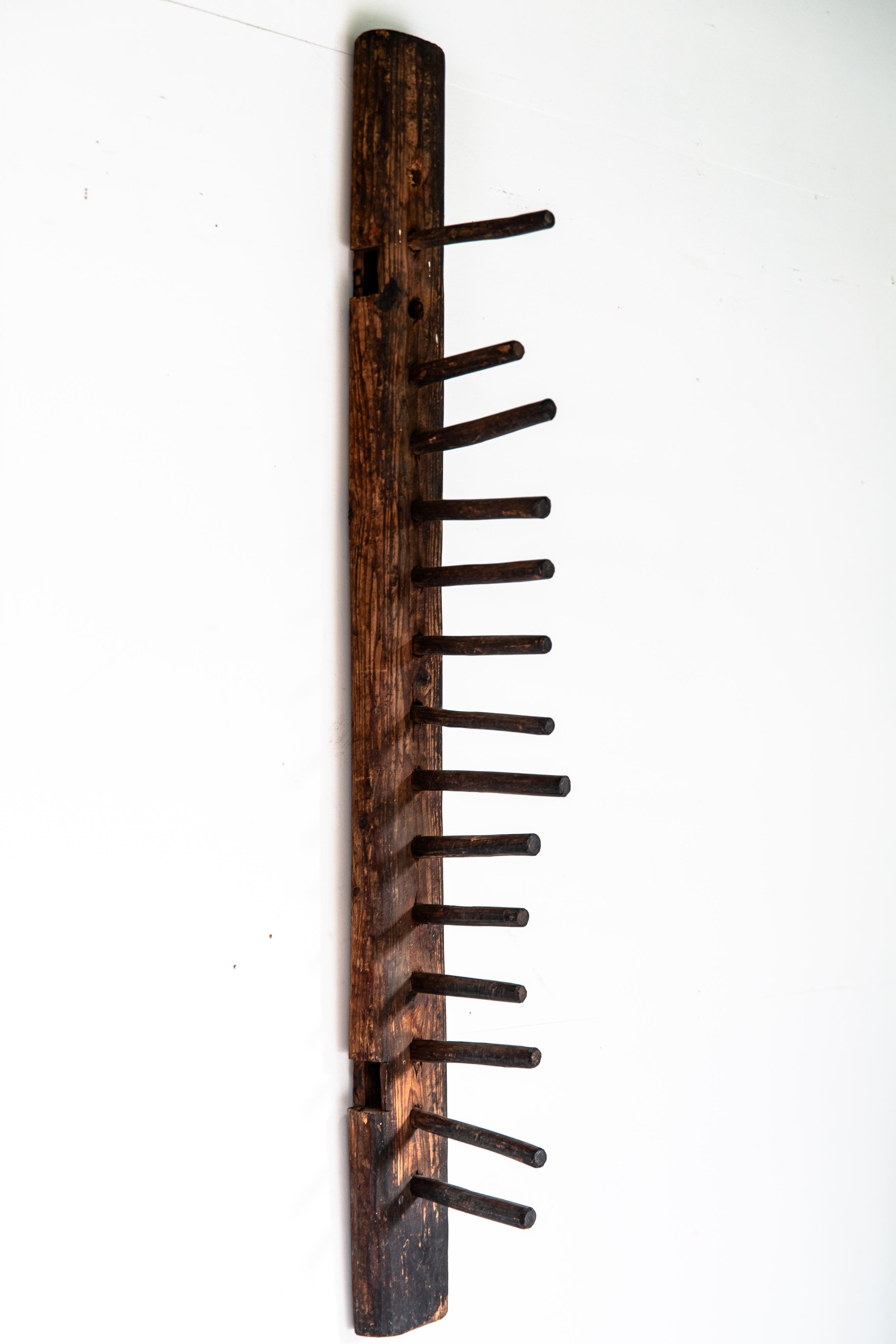 Machacadora de grano japonesa de madera - herramienta agrícola antigua, pieza de arte wabi sabi, mingei 1