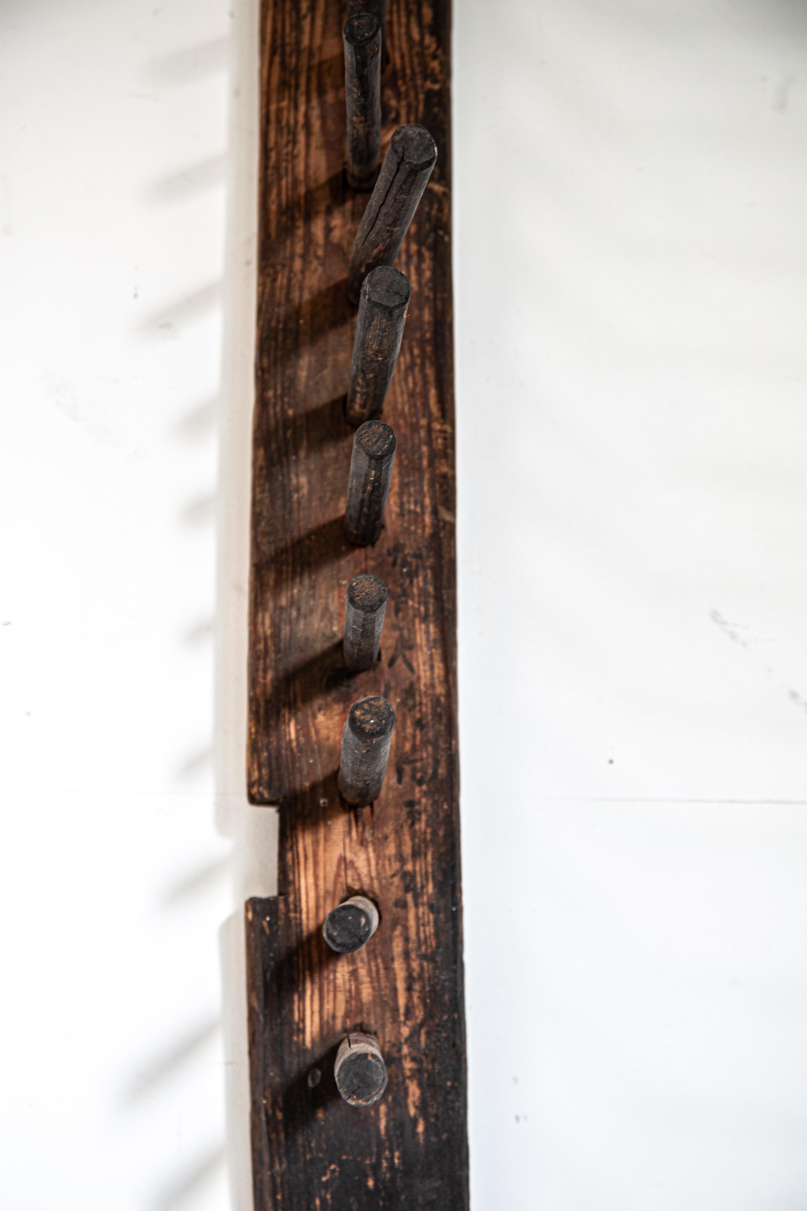 Machacadora de grano japonesa de madera - herramienta agrícola antigua, pieza de arte wabi sabi, mingei 9
