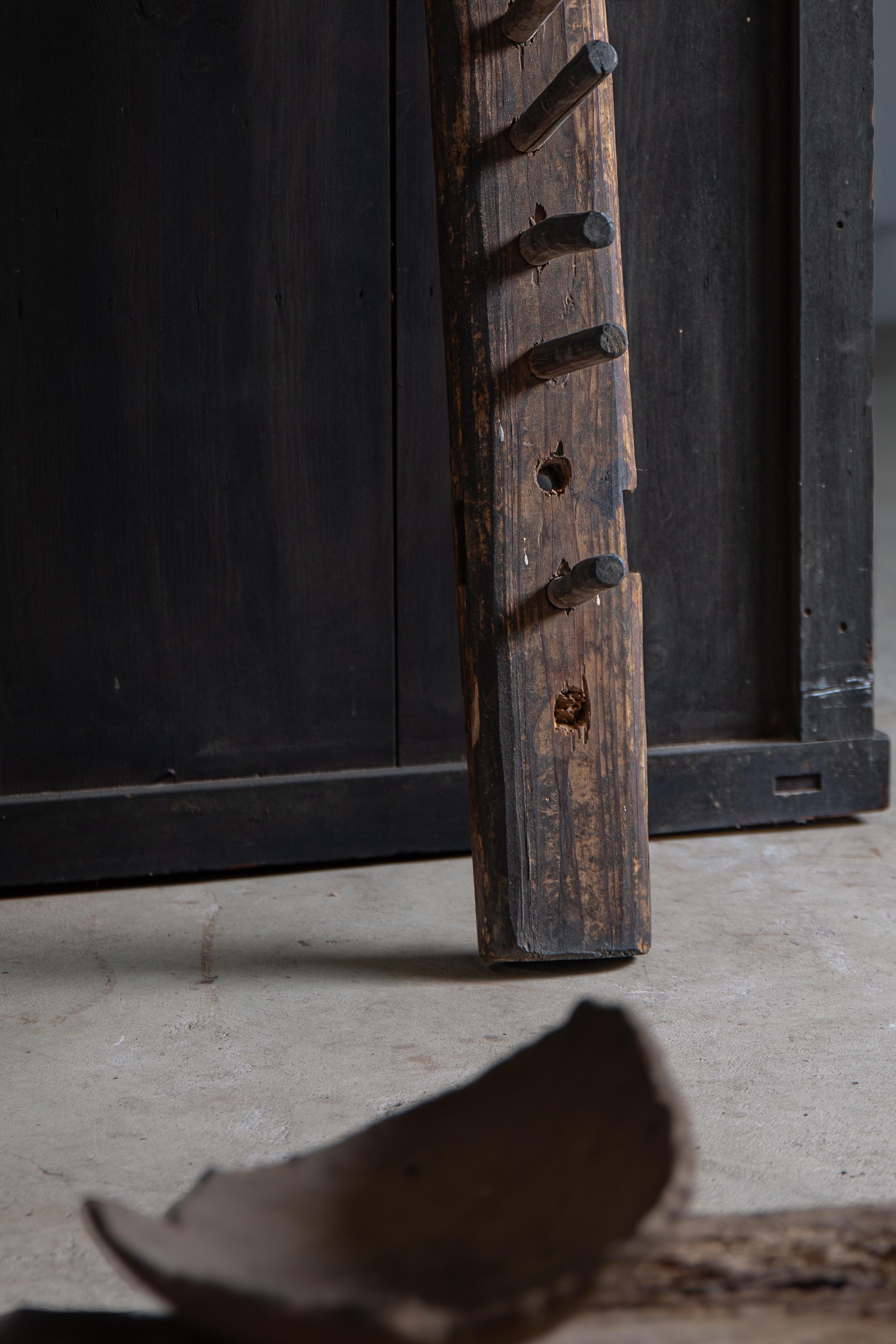 Machacadora de grano japonesa de madera - herramienta agrícola antigua, pieza de arte wabi sabi, mingei 4