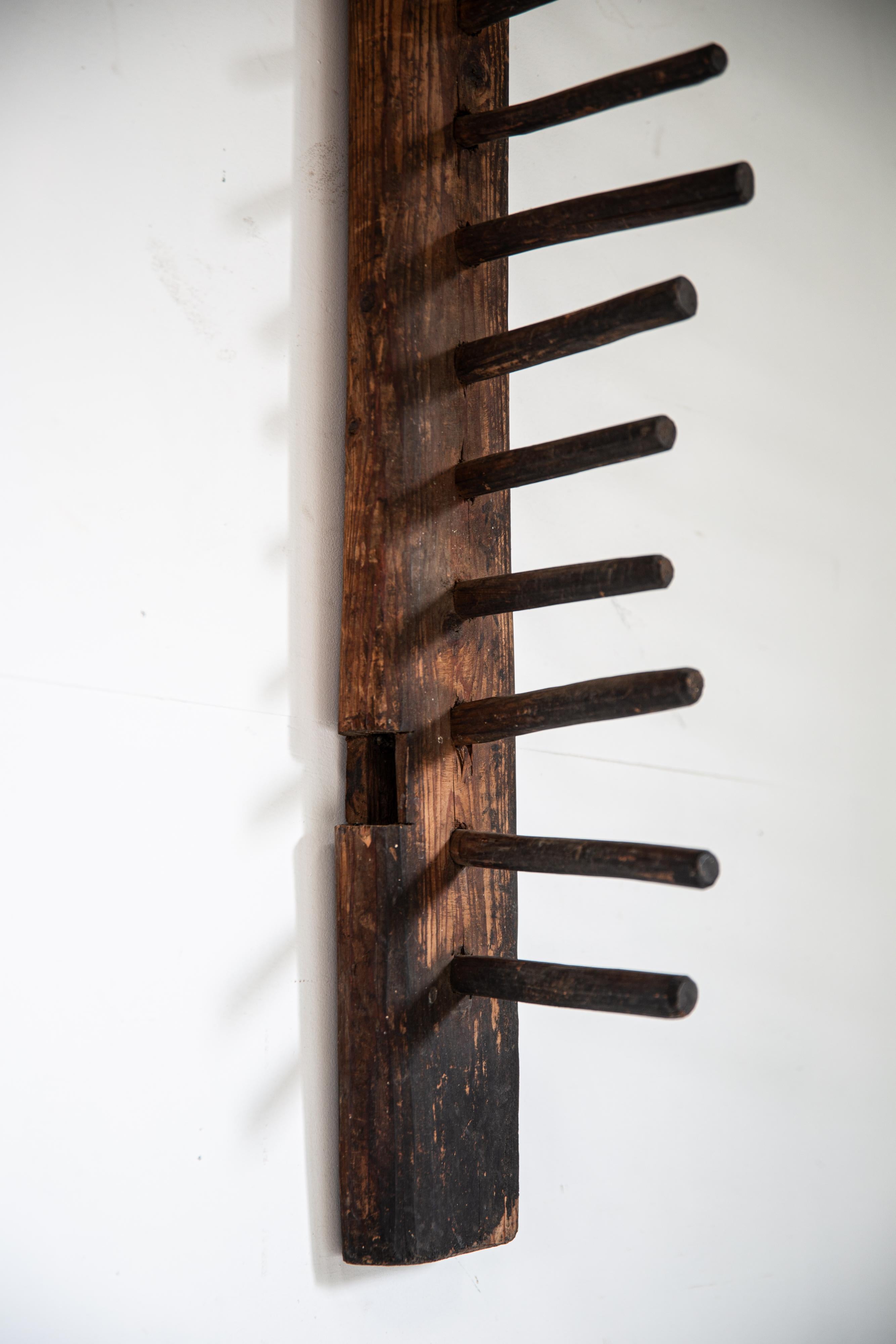 Machacadora de grano japonesa de madera - herramienta agrícola antigua, pieza de arte wabi sabi, mingei 11