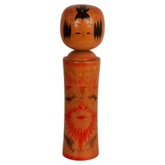 Japanese Wooden Kokeshi doll.  Signed 1960's