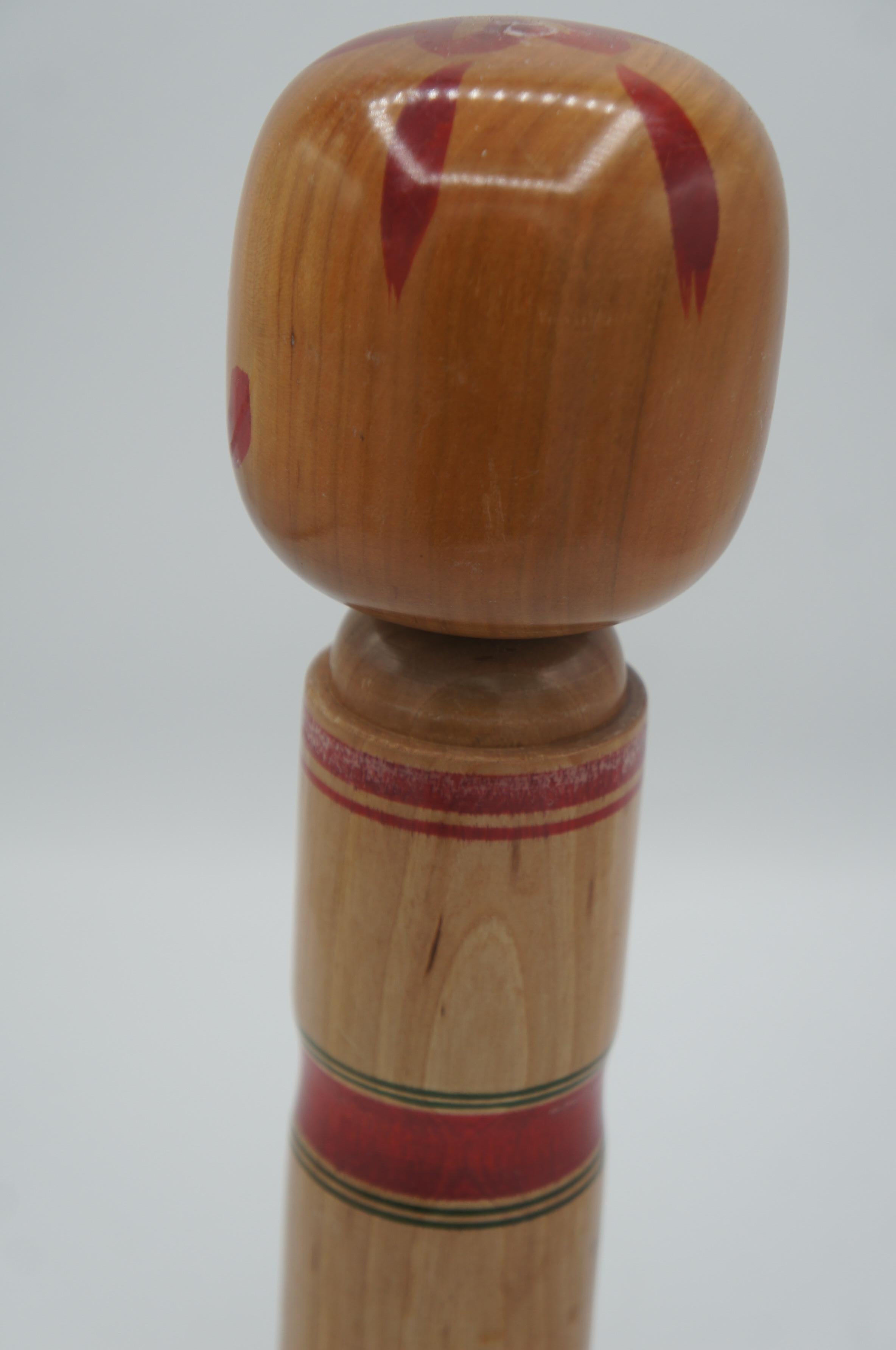 Japanese Wooden Kokeshi Masayuki Kaganuma 30cm 1977s In Good Condition In Paris, FR