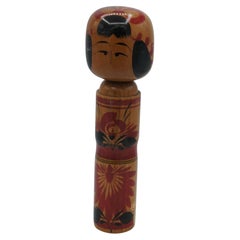 Vintage Japanese Wooden Kokeshi Masayuki Kaganuma 30cm 1977s