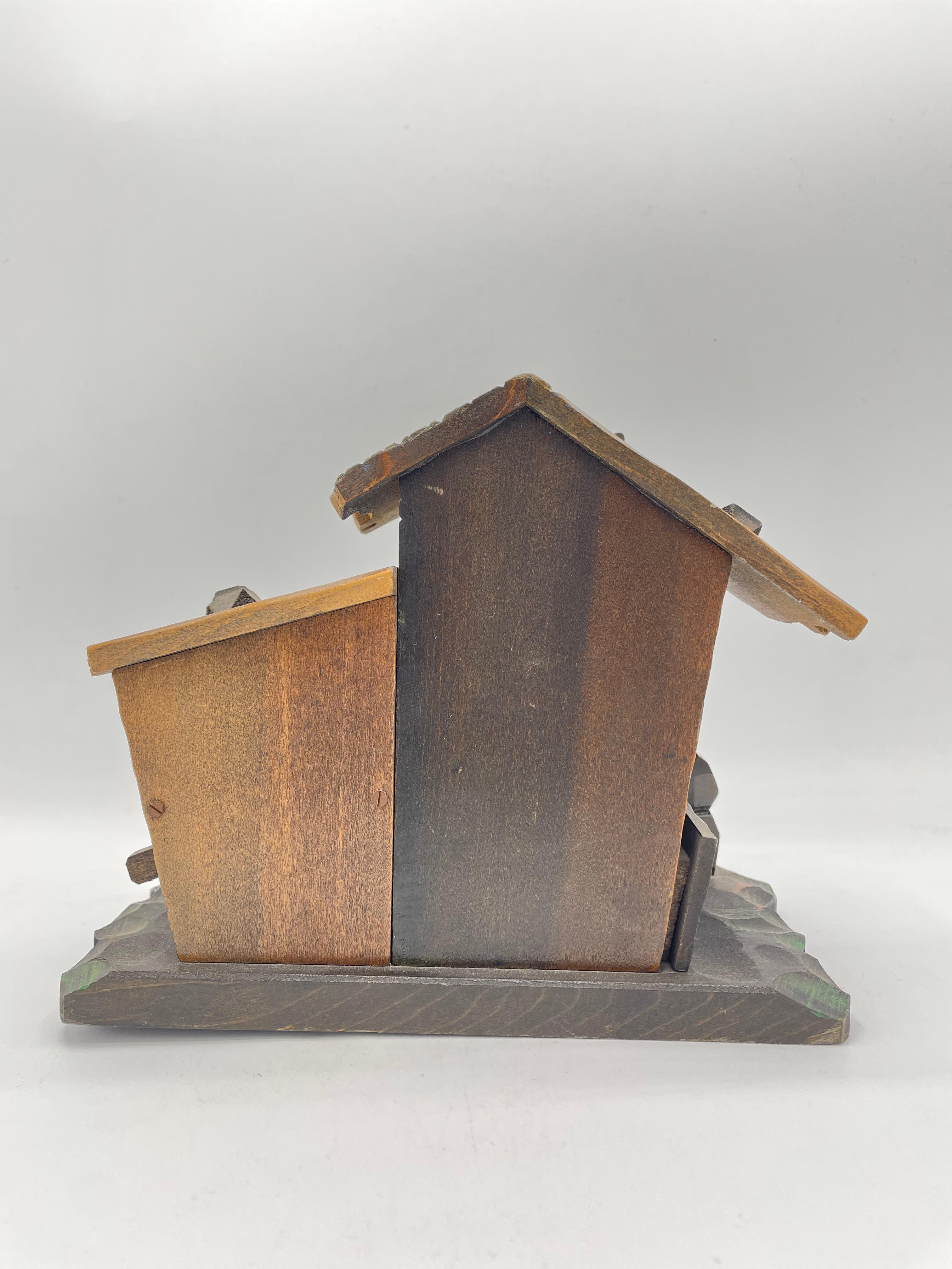 Showa Boîte à musique japonaise en bois 1964s Für Elise en vente