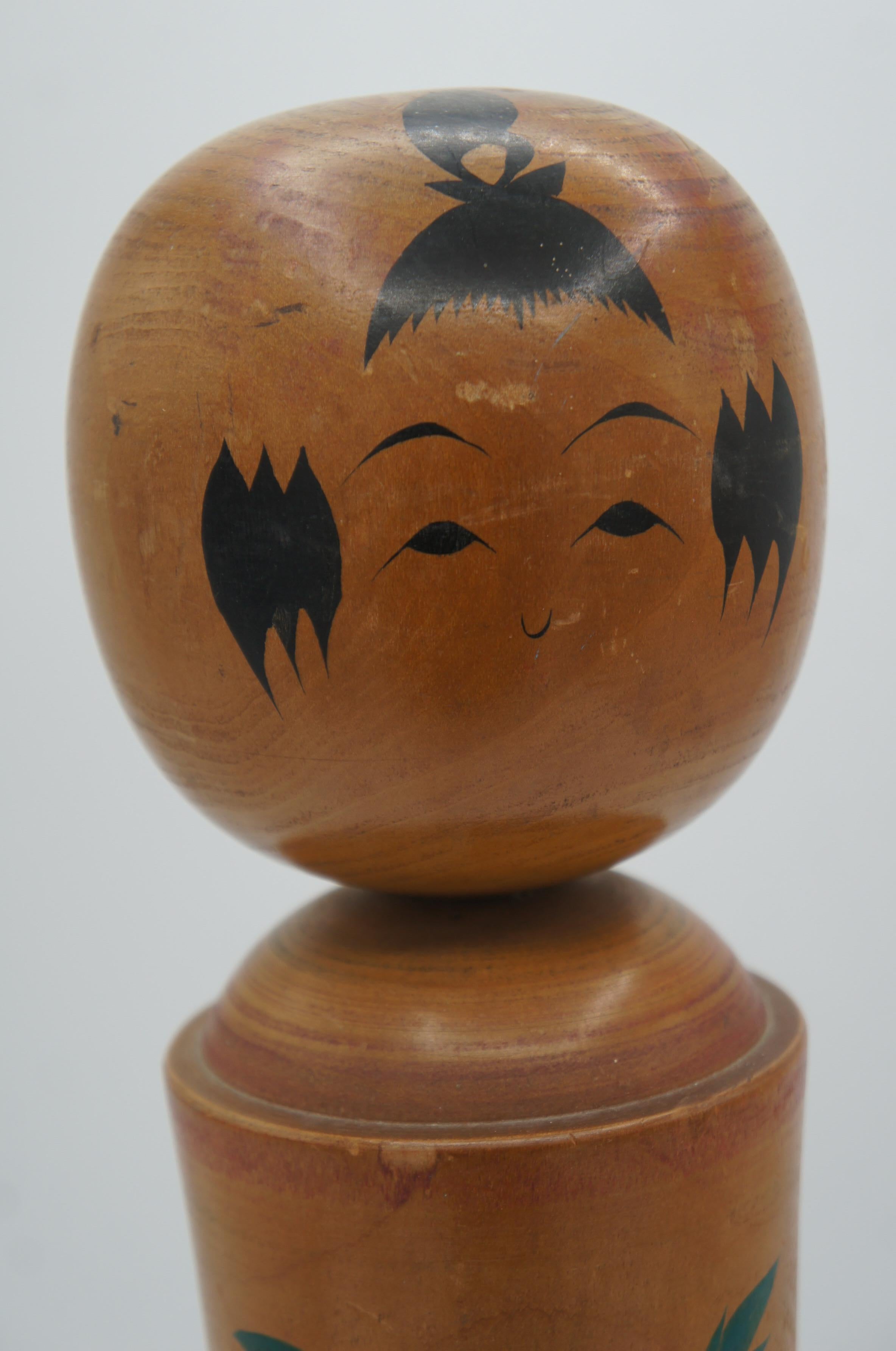 Japanese Wooden Naruko Kokeshi Takumi KUMAGAYA 37cm For Sale 2