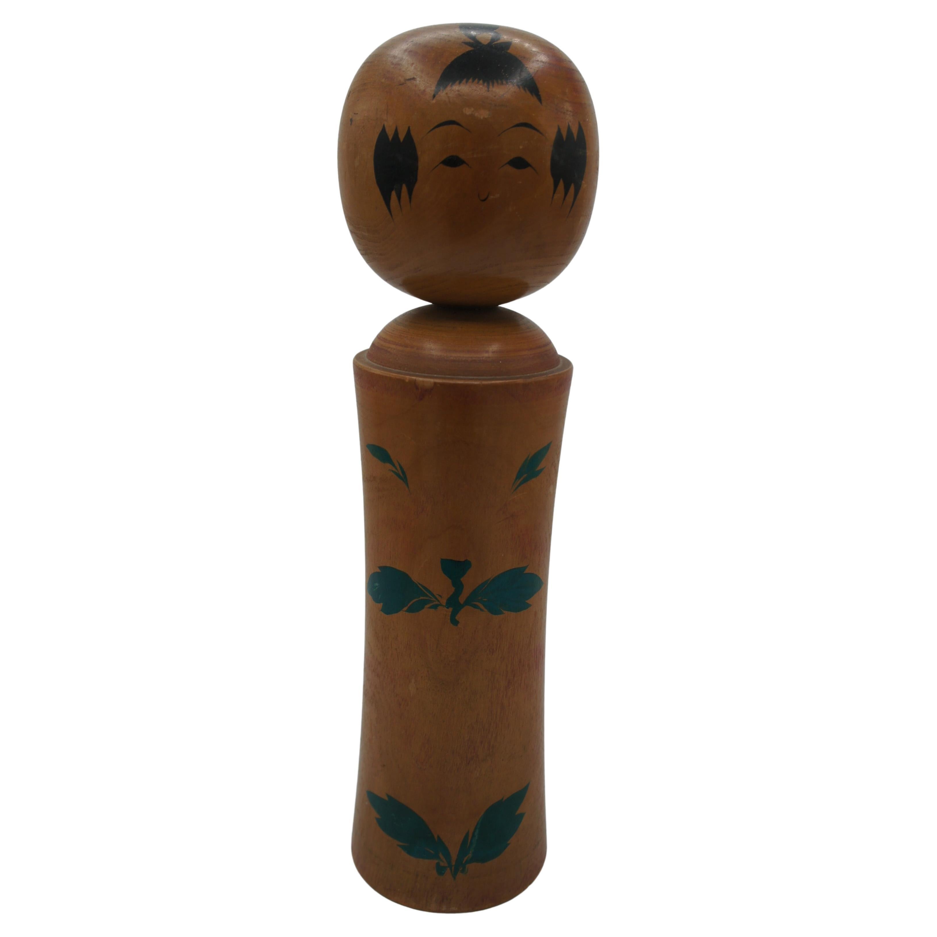 Japanese Wooden Naruko Kokeshi Takumi KUMAGAYA 37cm For Sale