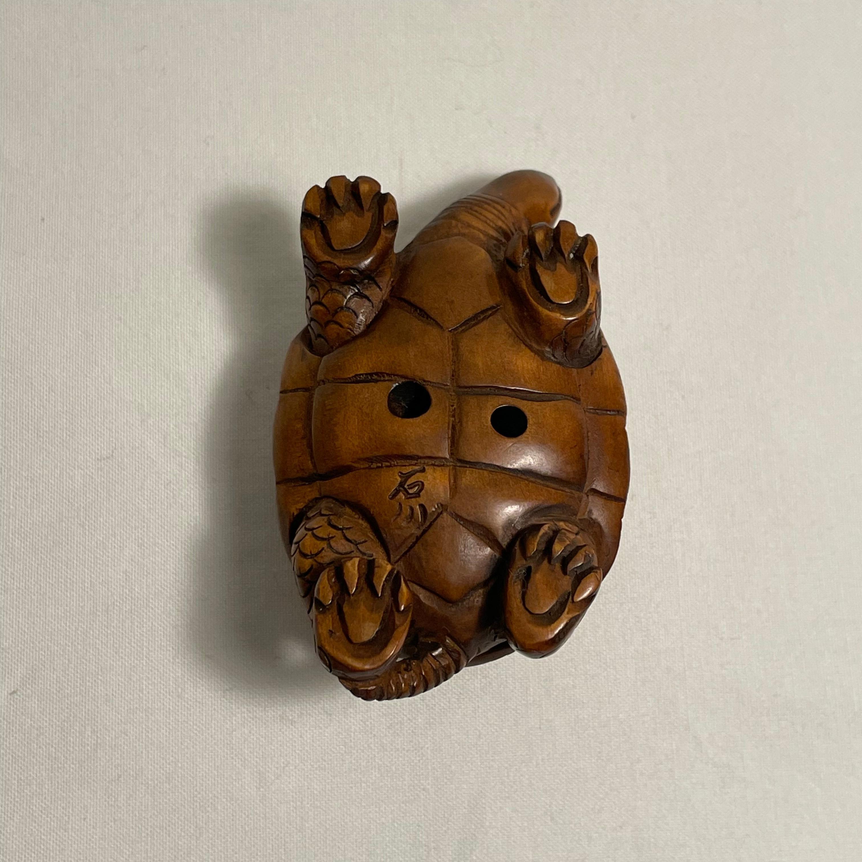 Legno Netsuke giapponese in legno 
