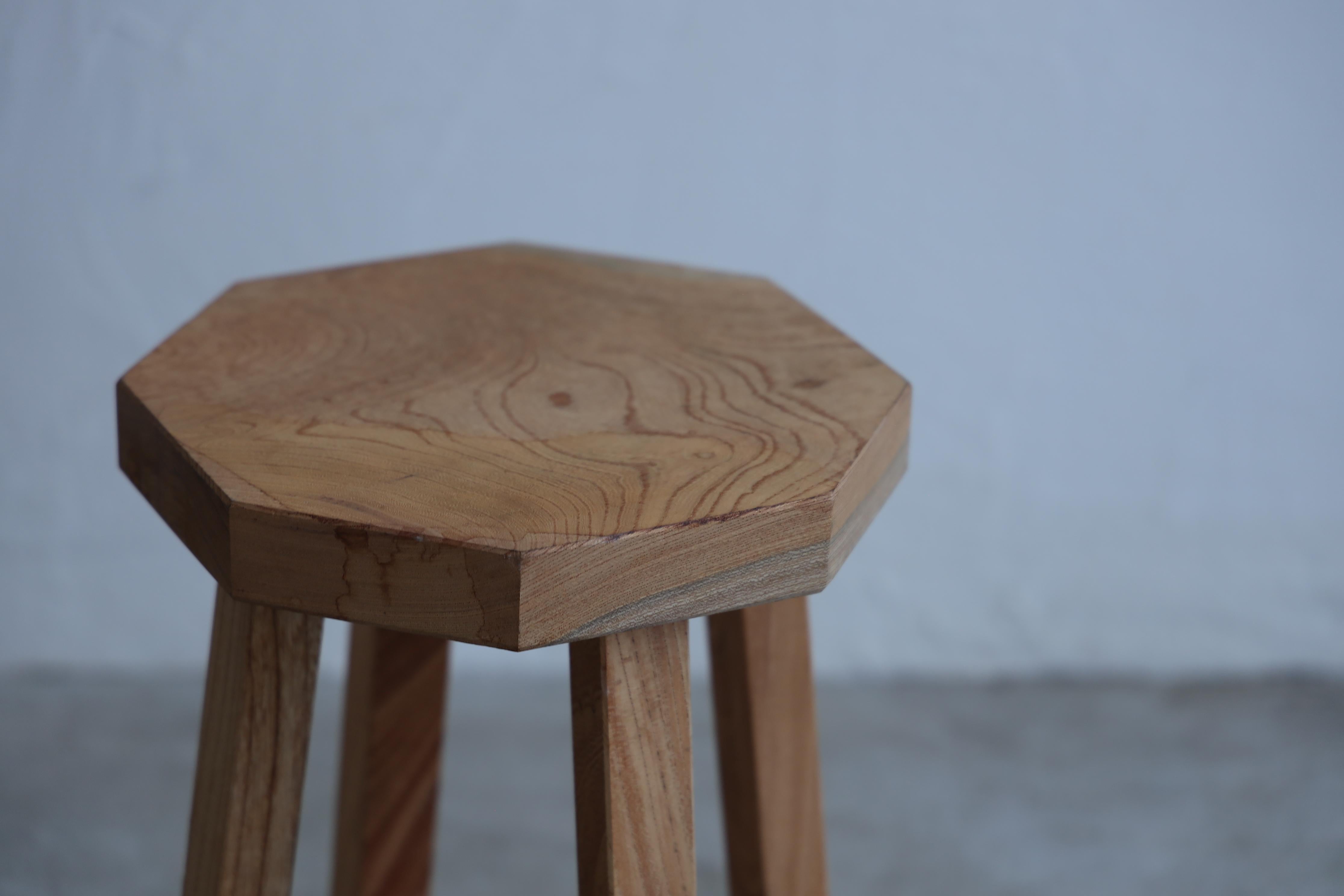 Japanese Wooden Stools, Wabi-Sabi In Good Condition In Katori-Shi, 12