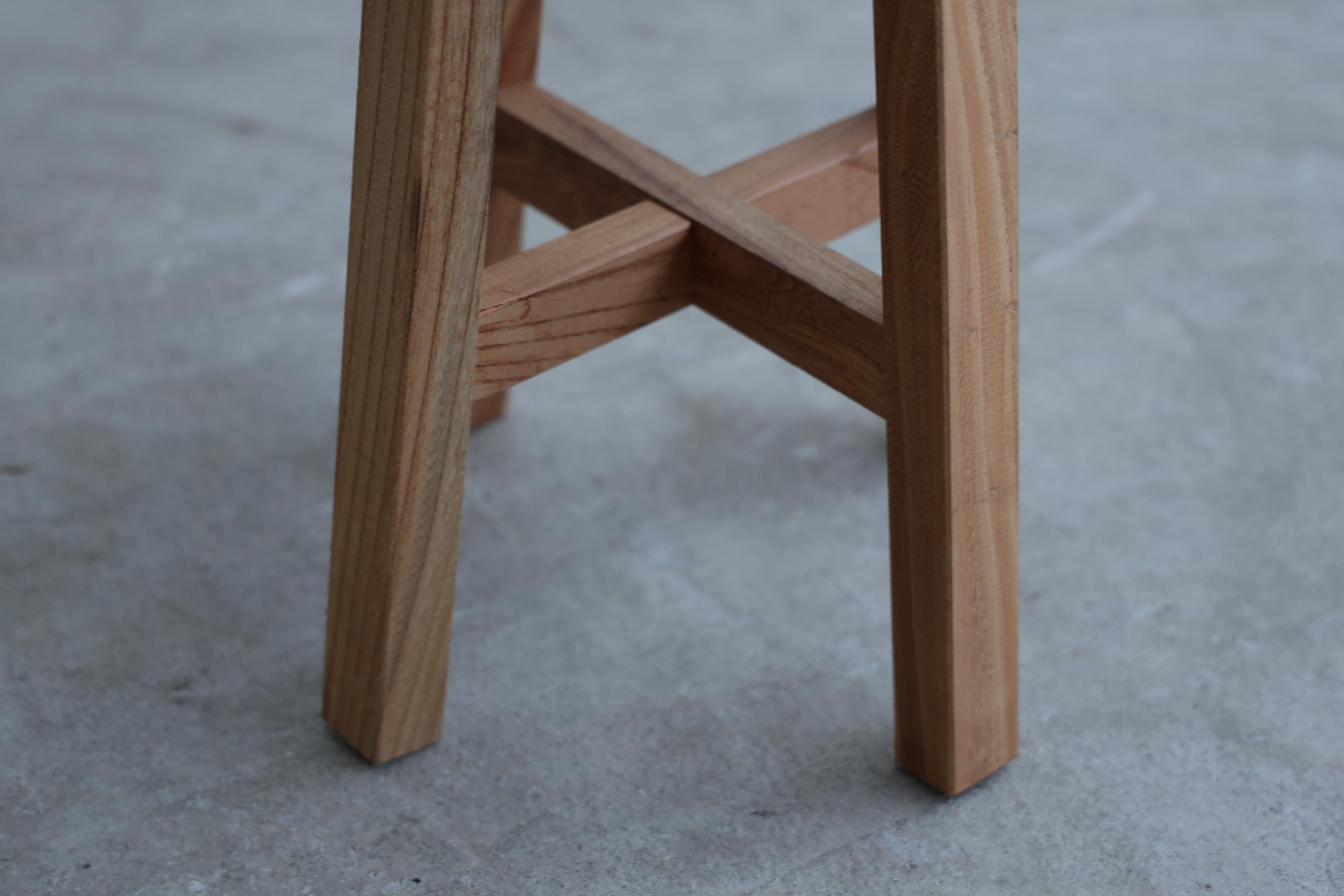 20th Century Japanese Wooden Stools, Wabi-Sabi
