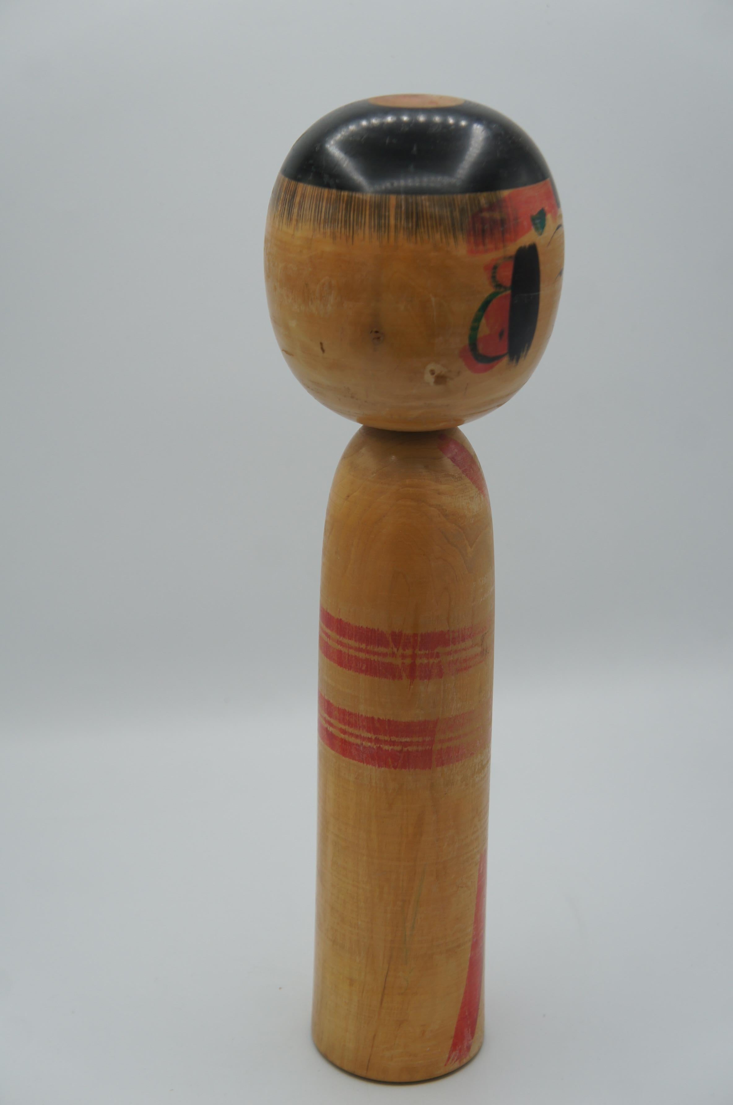 Japanese Wooden Yajiro Kokeshi Doll 36cm 1970s For Sale 2