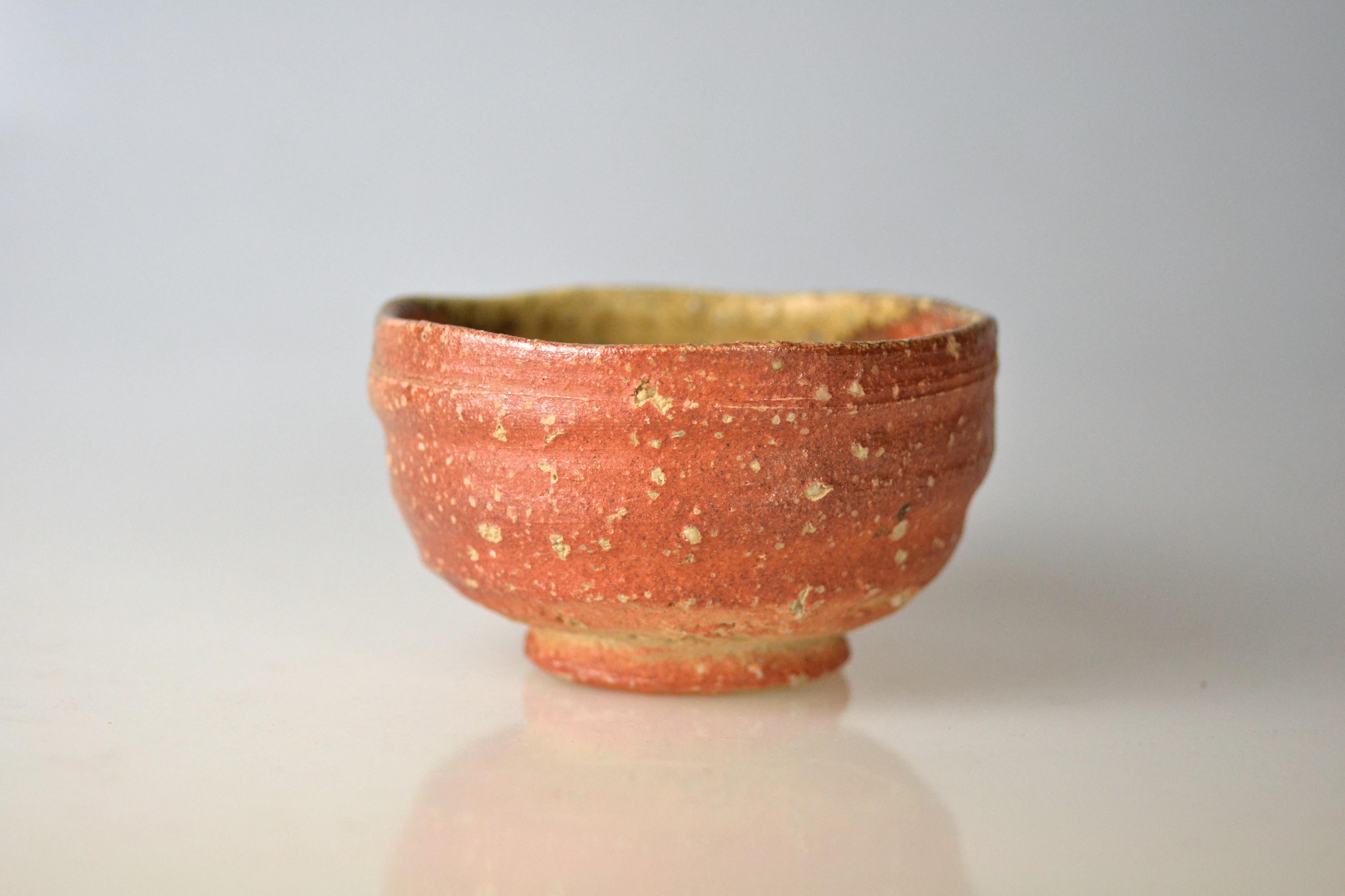 Fired Japanese Woodfired Handmade Matcha Tea Bowl by Takahashi Rakusai IV