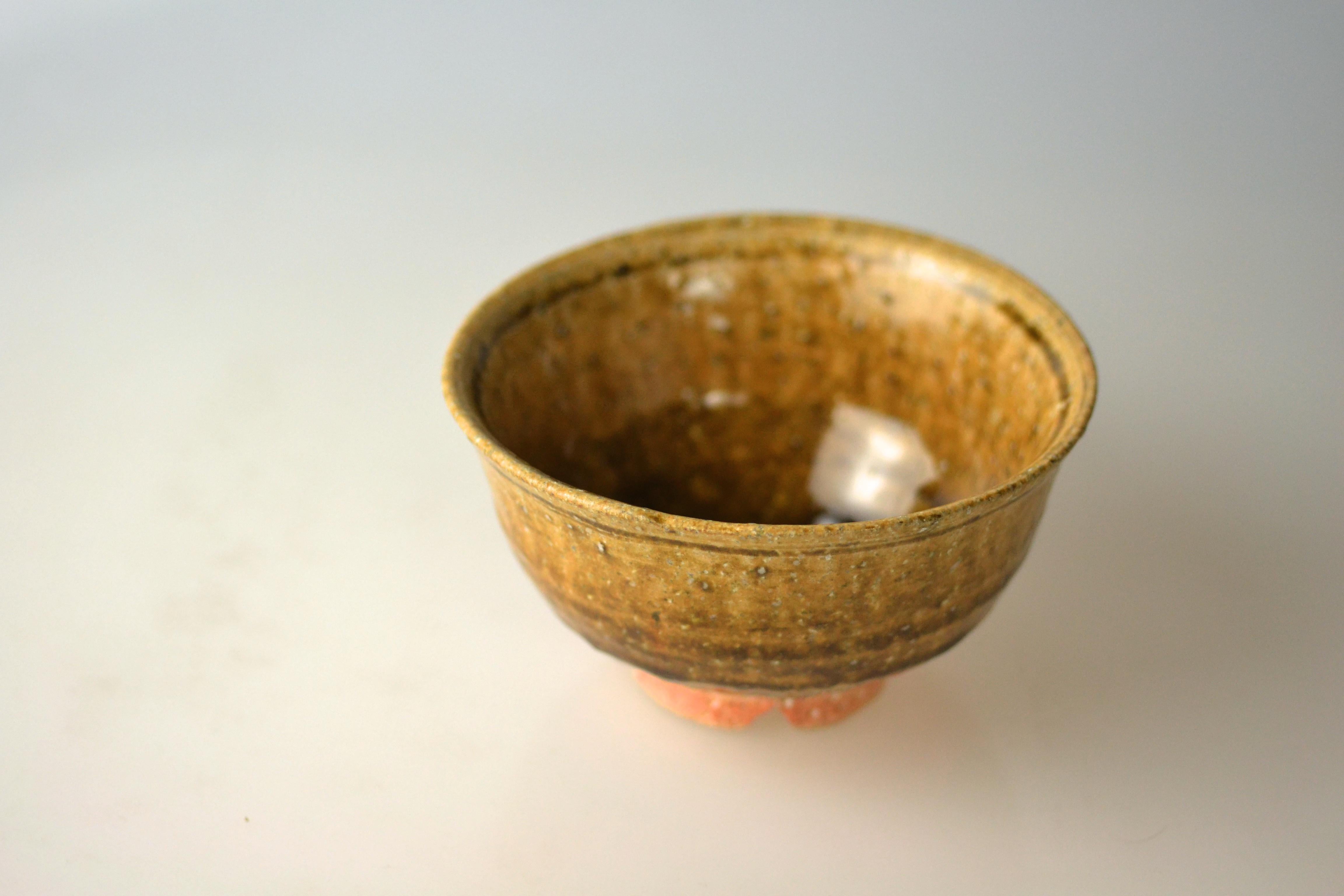Stoneware Japanese Woodfired Handmade Matcha Tea Bowl by Takahashi Rakusai IV For Sale