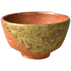 Vintage Japanese Woodfired Handmade Matcha Tea Bowl by Takahashi Rakusai IV