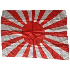 Vintage Japanese World War 2 Rising Sun Silk Flag