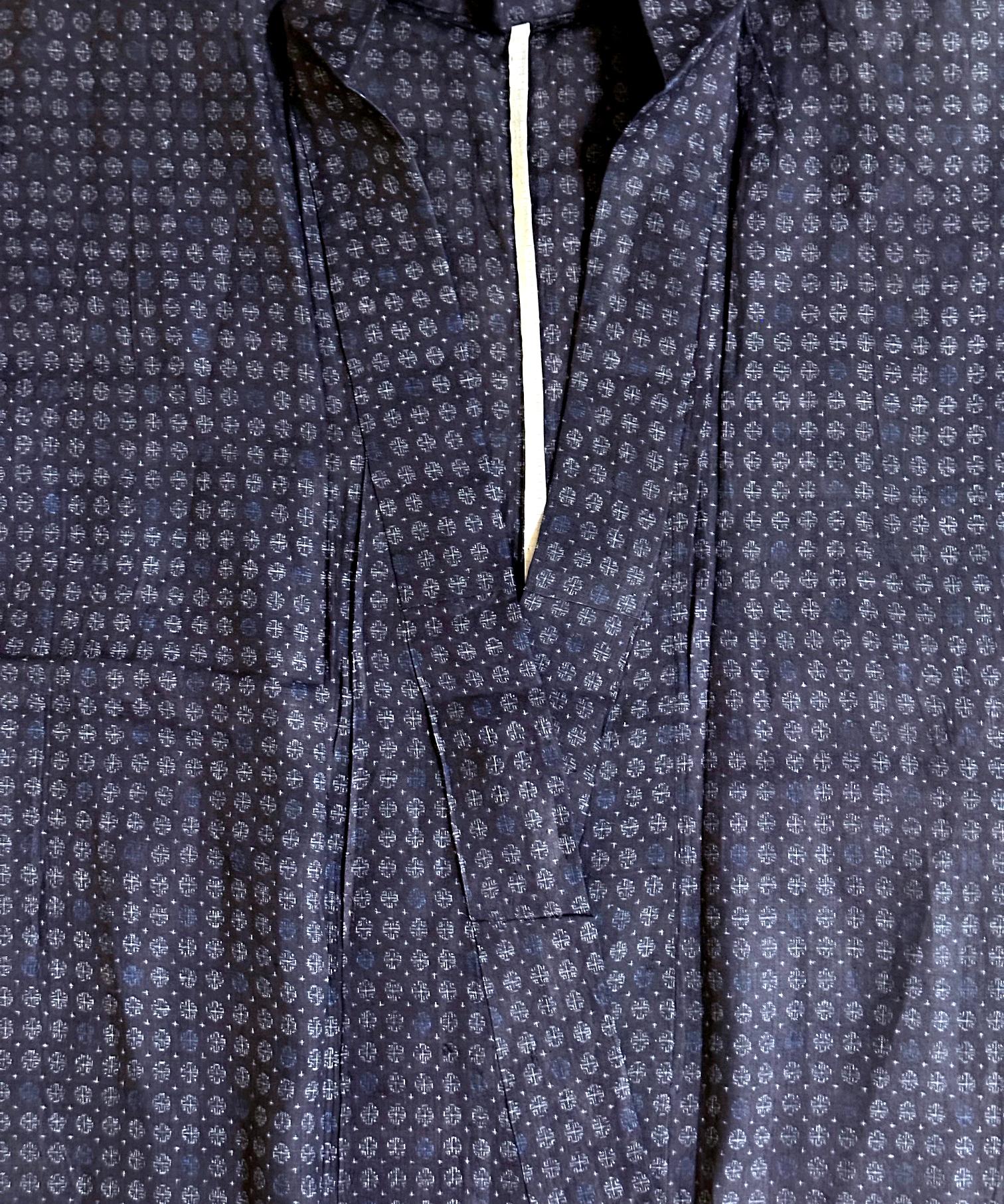 Japanese Woven Asa Double Ikat Summer Usumono Kimono Provenance In Good Condition For Sale In Atlanta, GA