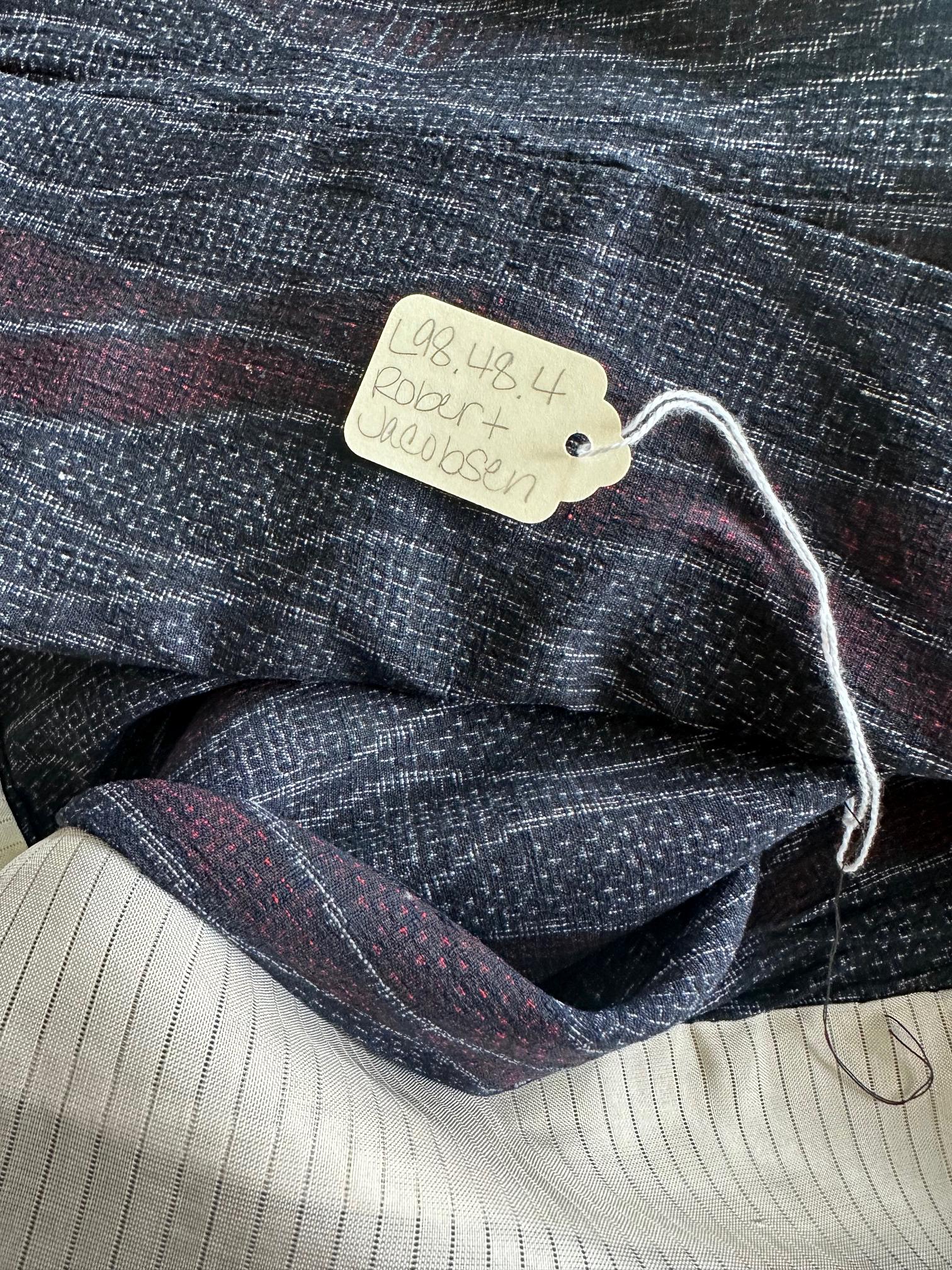 Japanese Woven Asa Double Ikat Summer Usumono Kimono Provenance (Japanisch) im Angebot