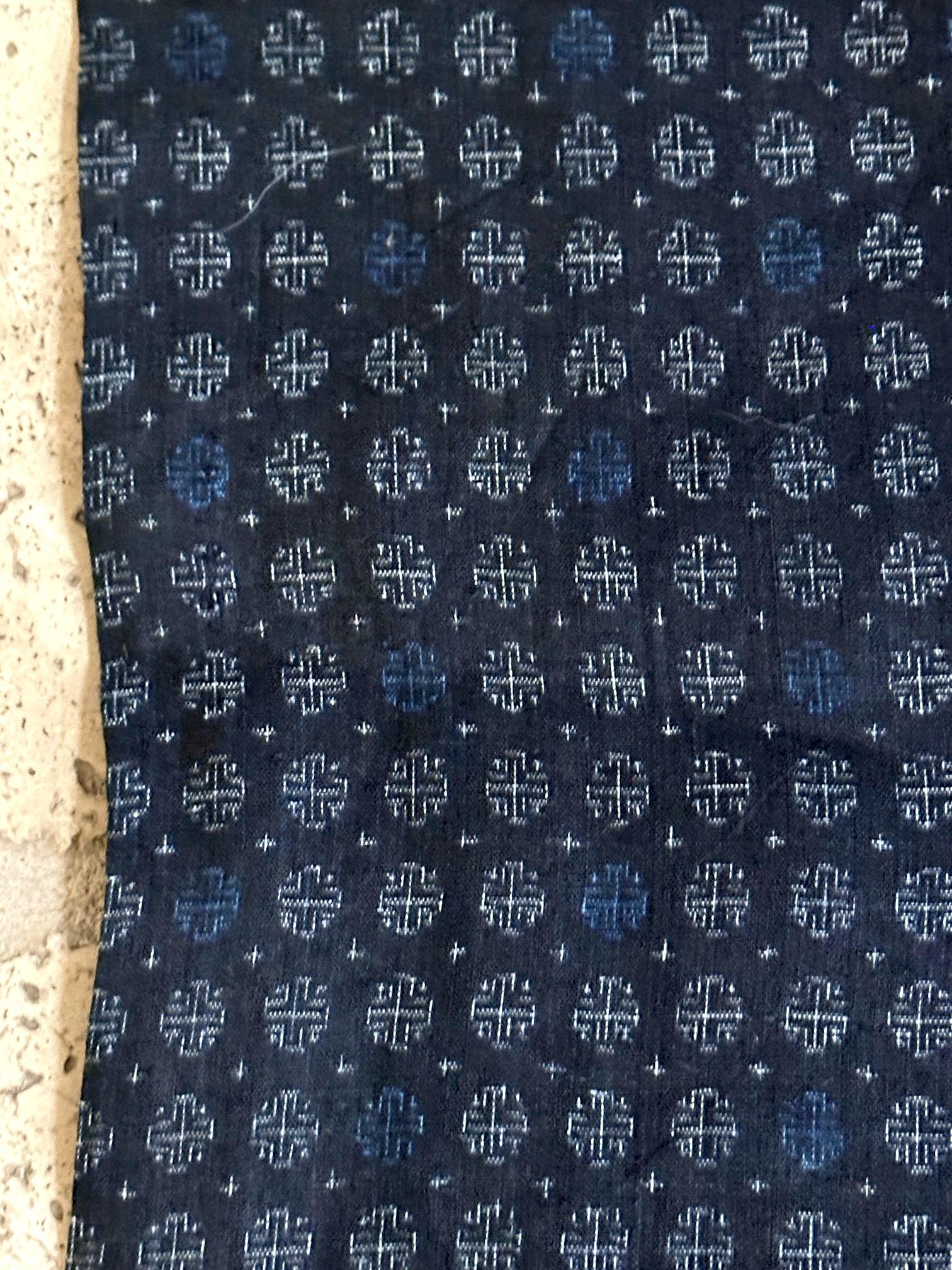 Hemp Japanese Woven Asa Double Ikat Summer Usumono Kimono Provenance For Sale