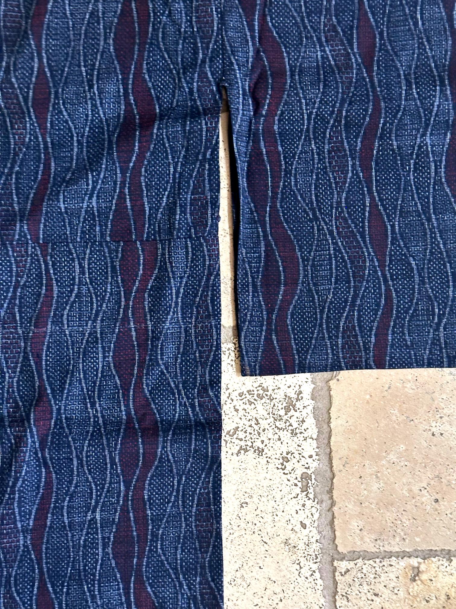 Japanese Woven Asa Double Ikat Summer Usumono Kimono Provenance im Angebot 2