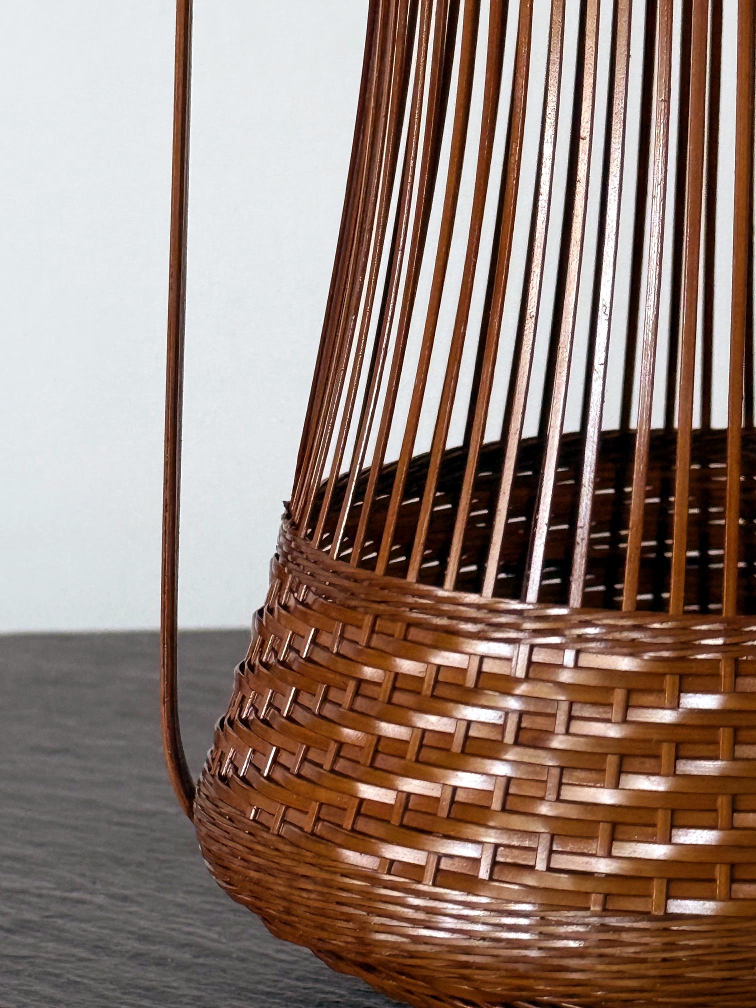 Panier japonais en bambou tressé Ikebana par Jin Morigami Jin en vente 3