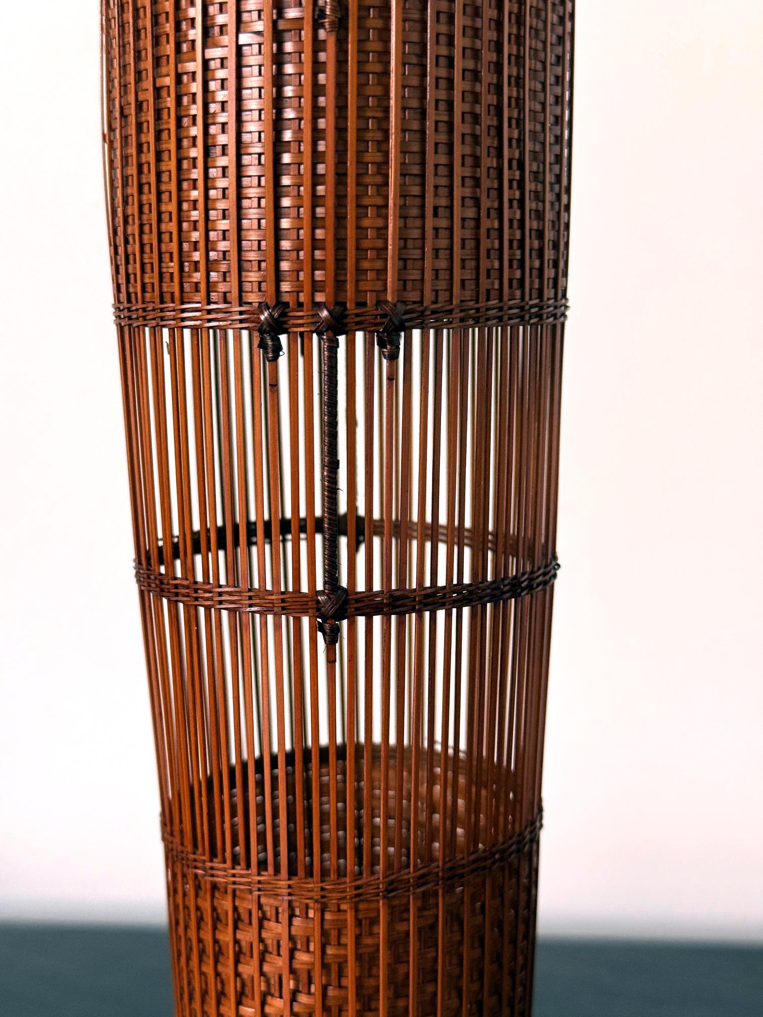 Japanischer Ikebana-Korb aus geflochtenem Bambus von Jin Morigami im Angebot 6