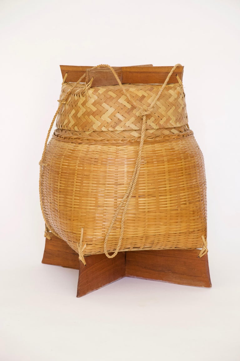Japanese Woven Basket at 1stdibs