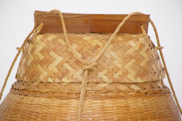 Japanese Woven Basket at 1stDibs