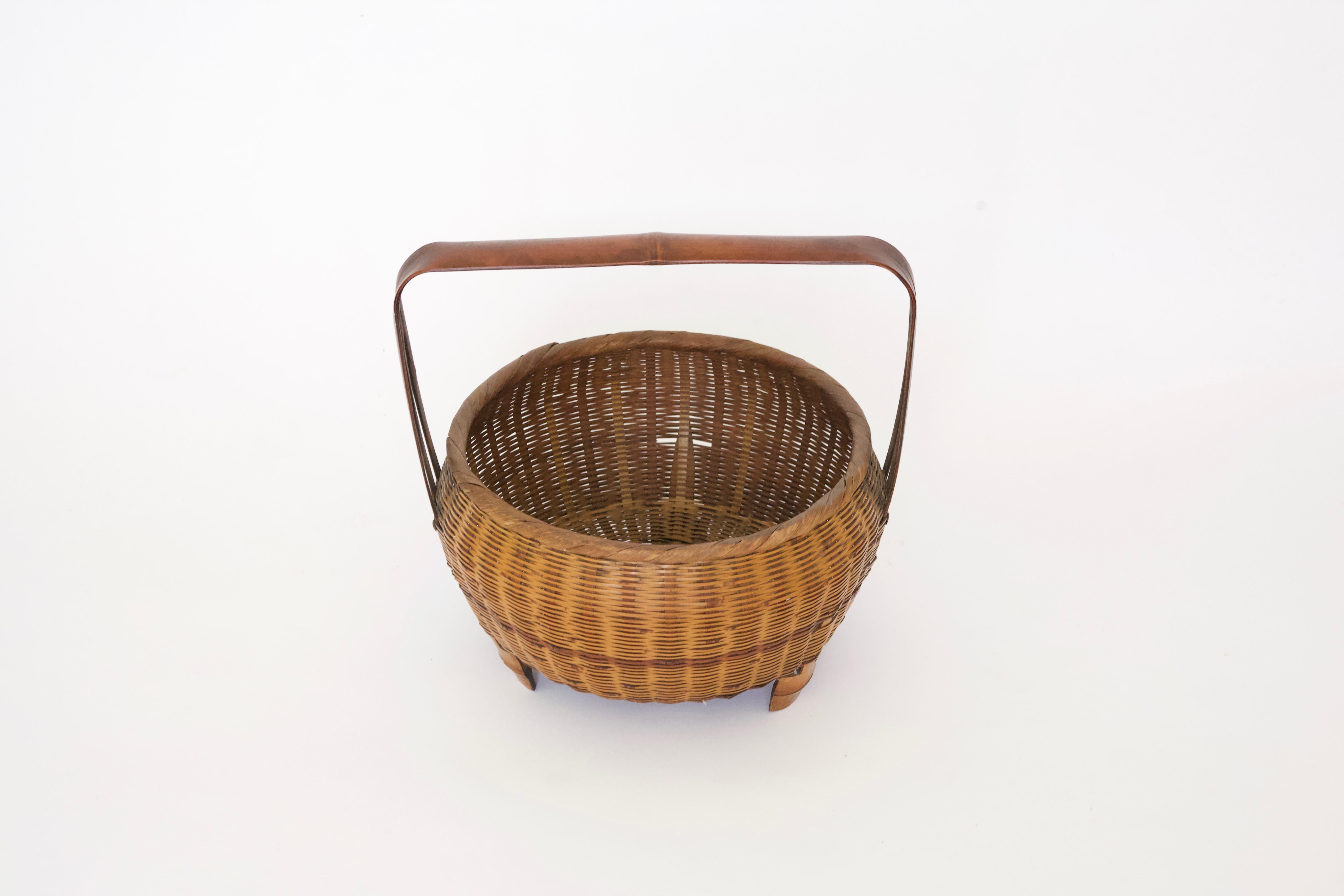 Japanese Woven Basket For Sale 1