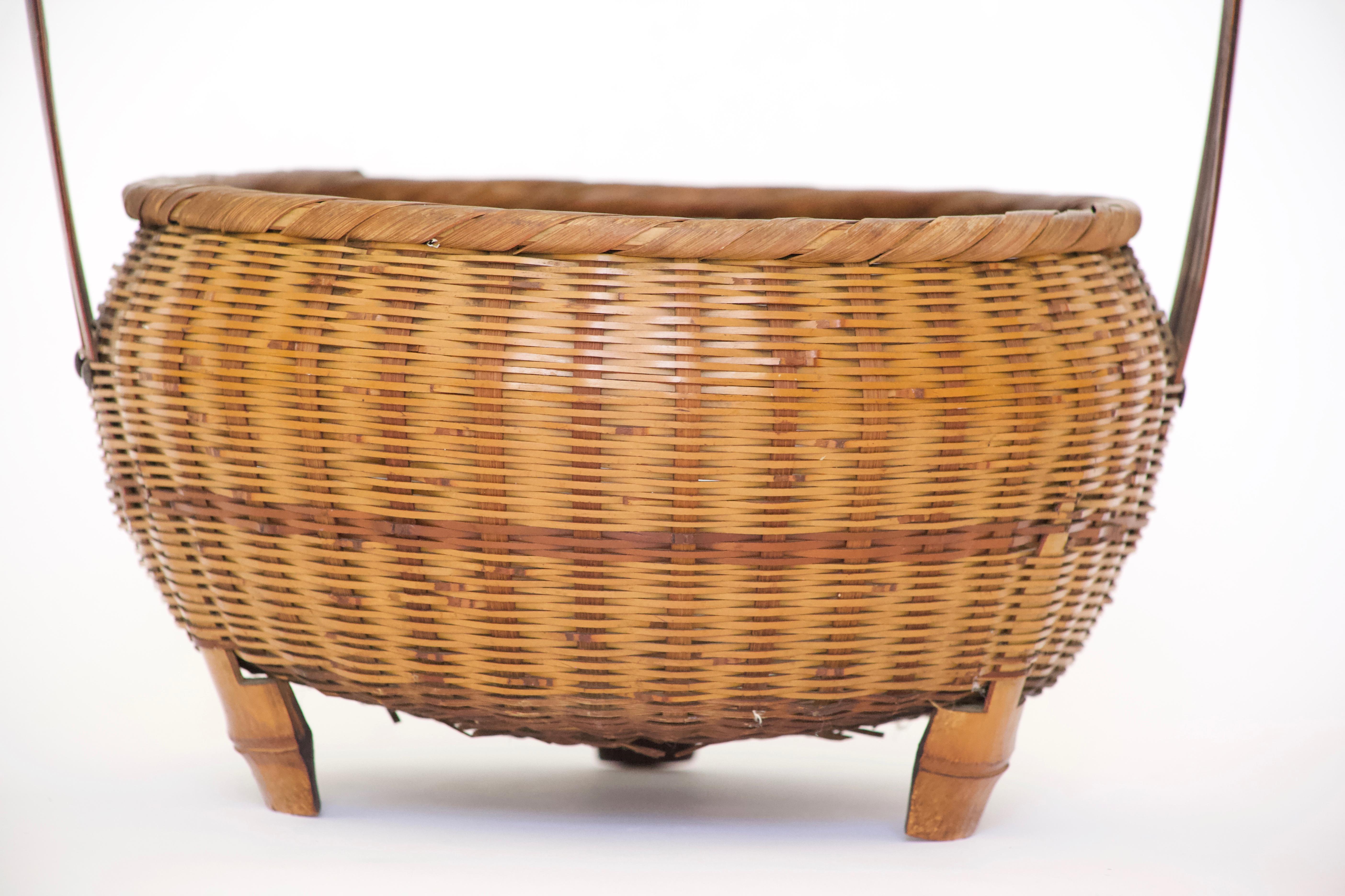 Japanese Woven Basket For Sale 2
