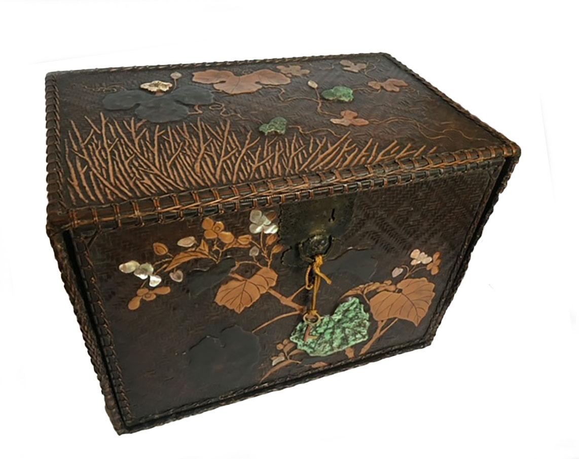Japanese Woven Box For Sale 6