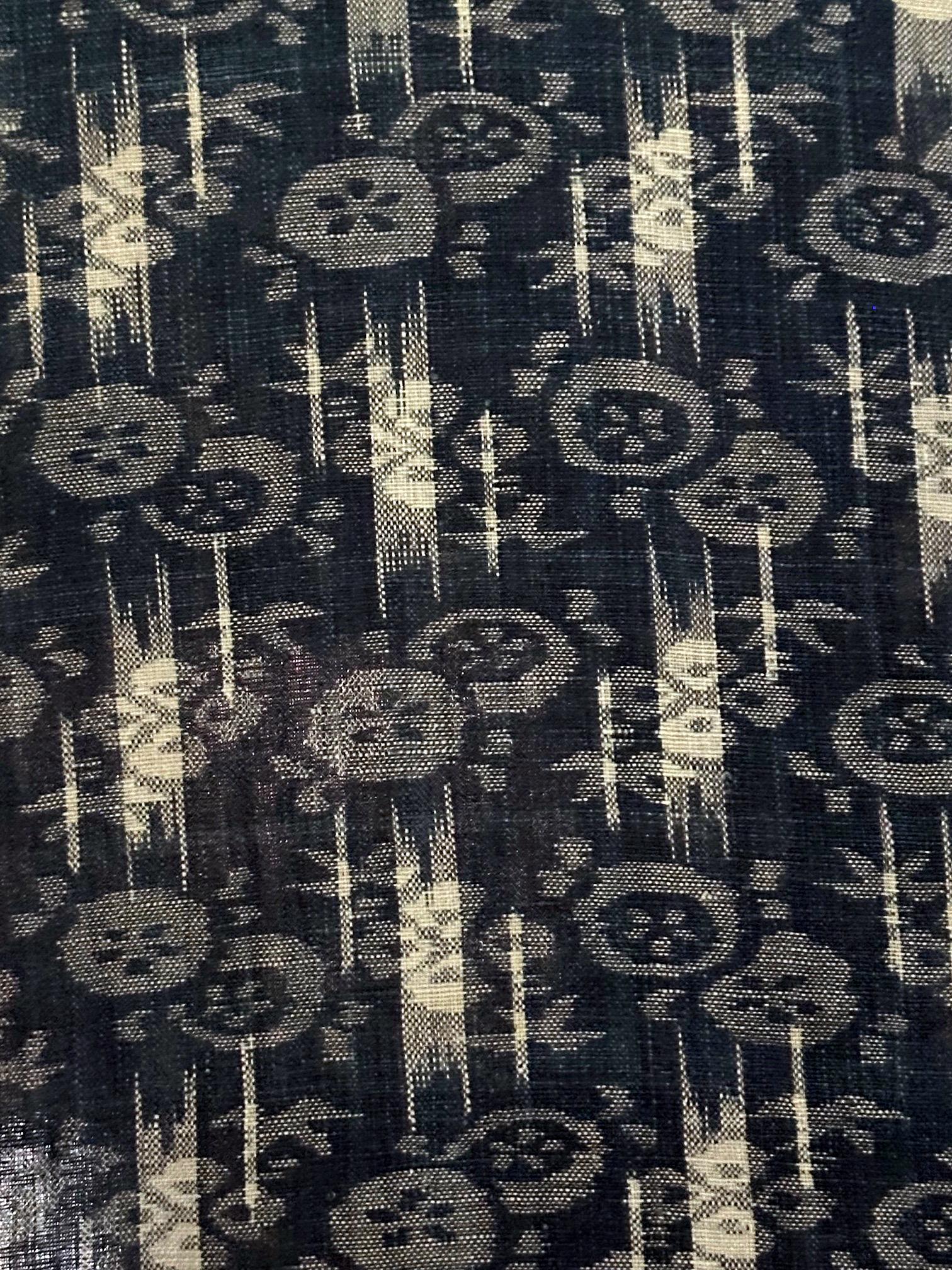 Japanisches gewebtes Ikat und schabloniertes Sommer Usumono Kimono aus der Meiji-Periode im Angebot 4