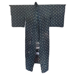 Kimono Usumono d'été tissé japonais de la période Meiji