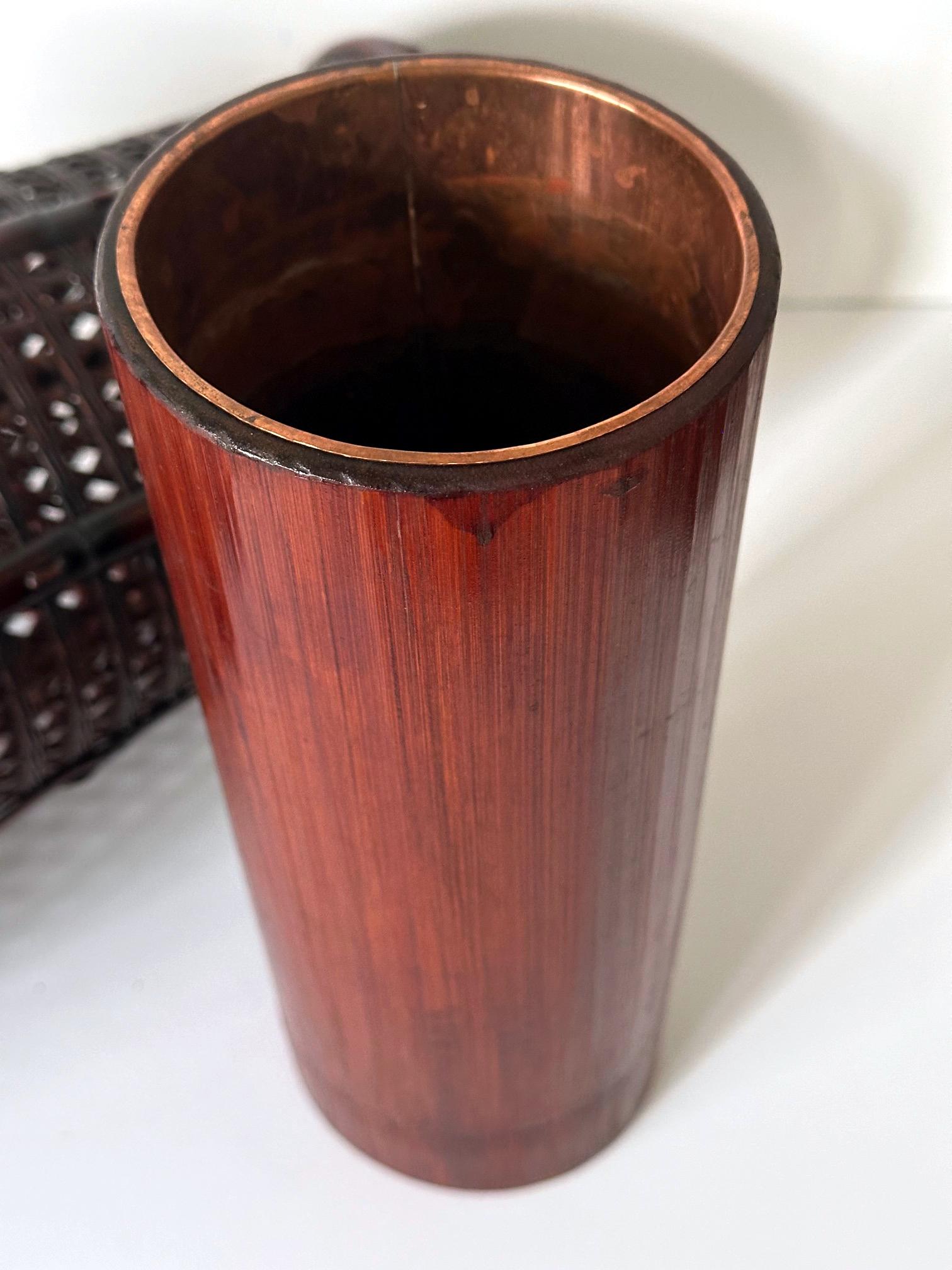 Japanese Woven Ikebana Bamboo Basket Maeda Chikubosai I For Sale 7